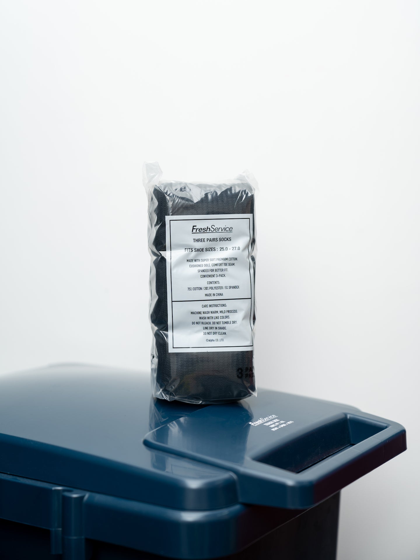 FreshService Original 3-Pack Socks (Black)