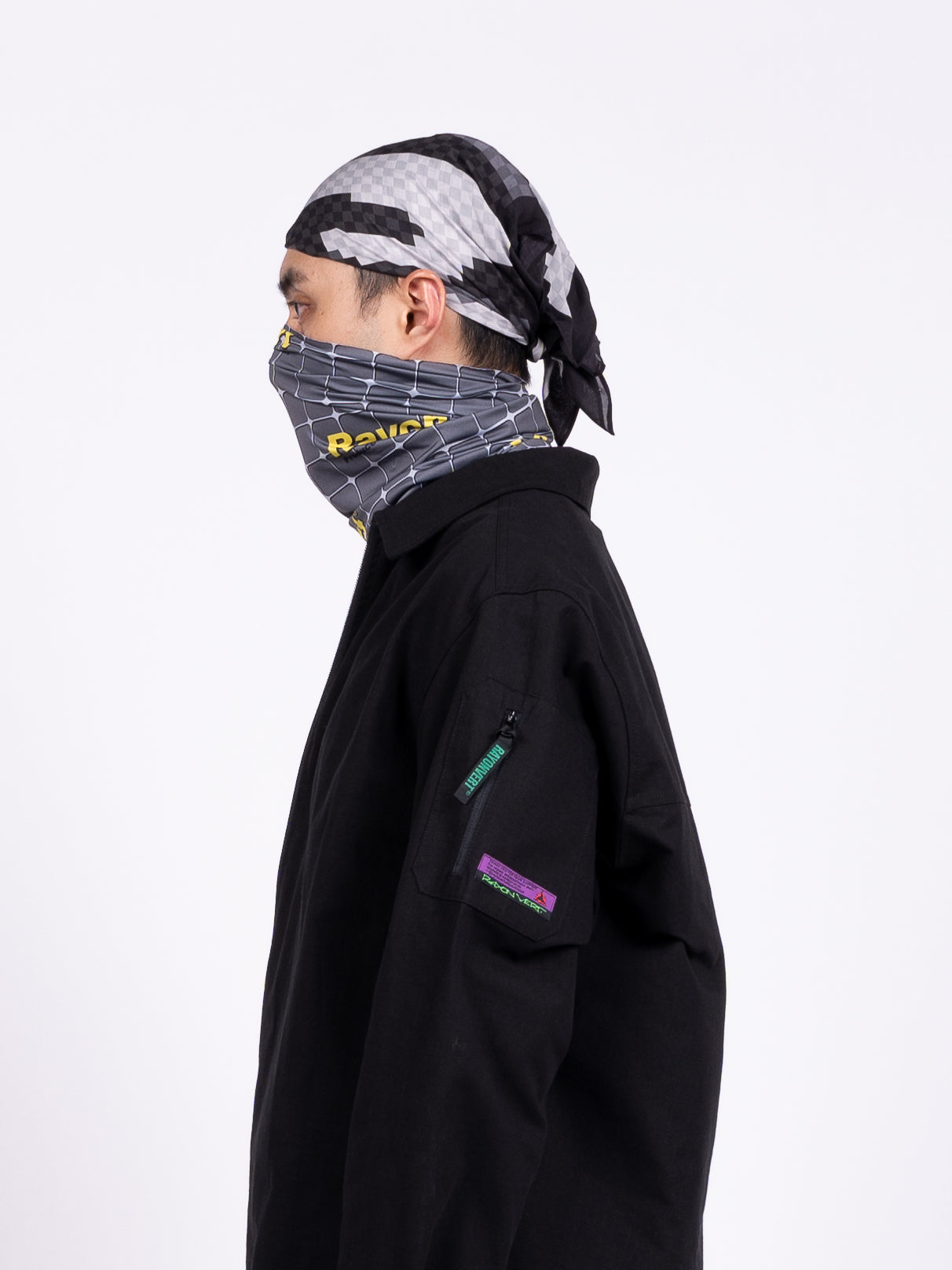RAYON VERT Head Gaiter (Hazardous Grid Dark)
