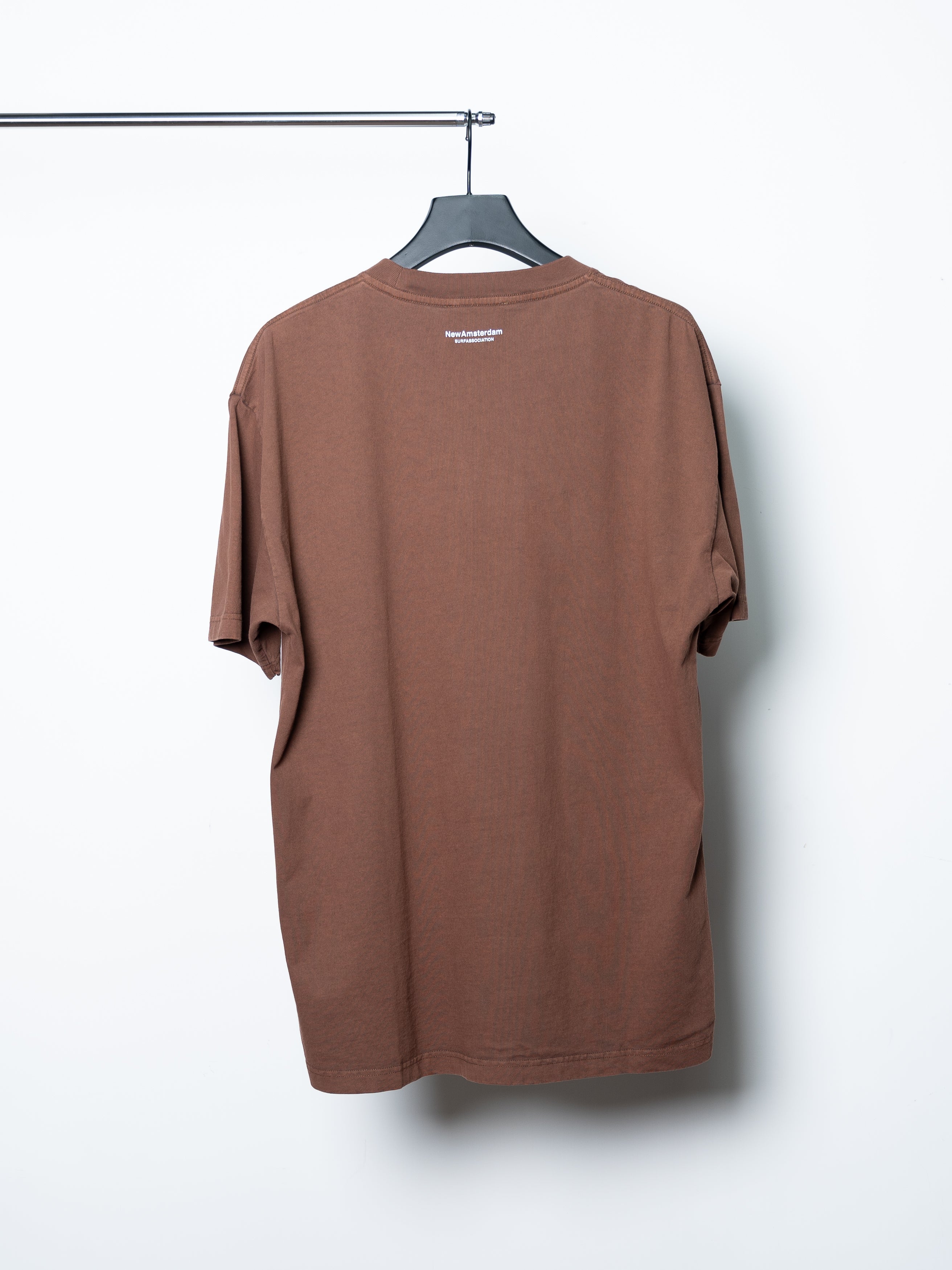 New Amsterdam Surf Association Letter Oyster Tee (Potting Soil)