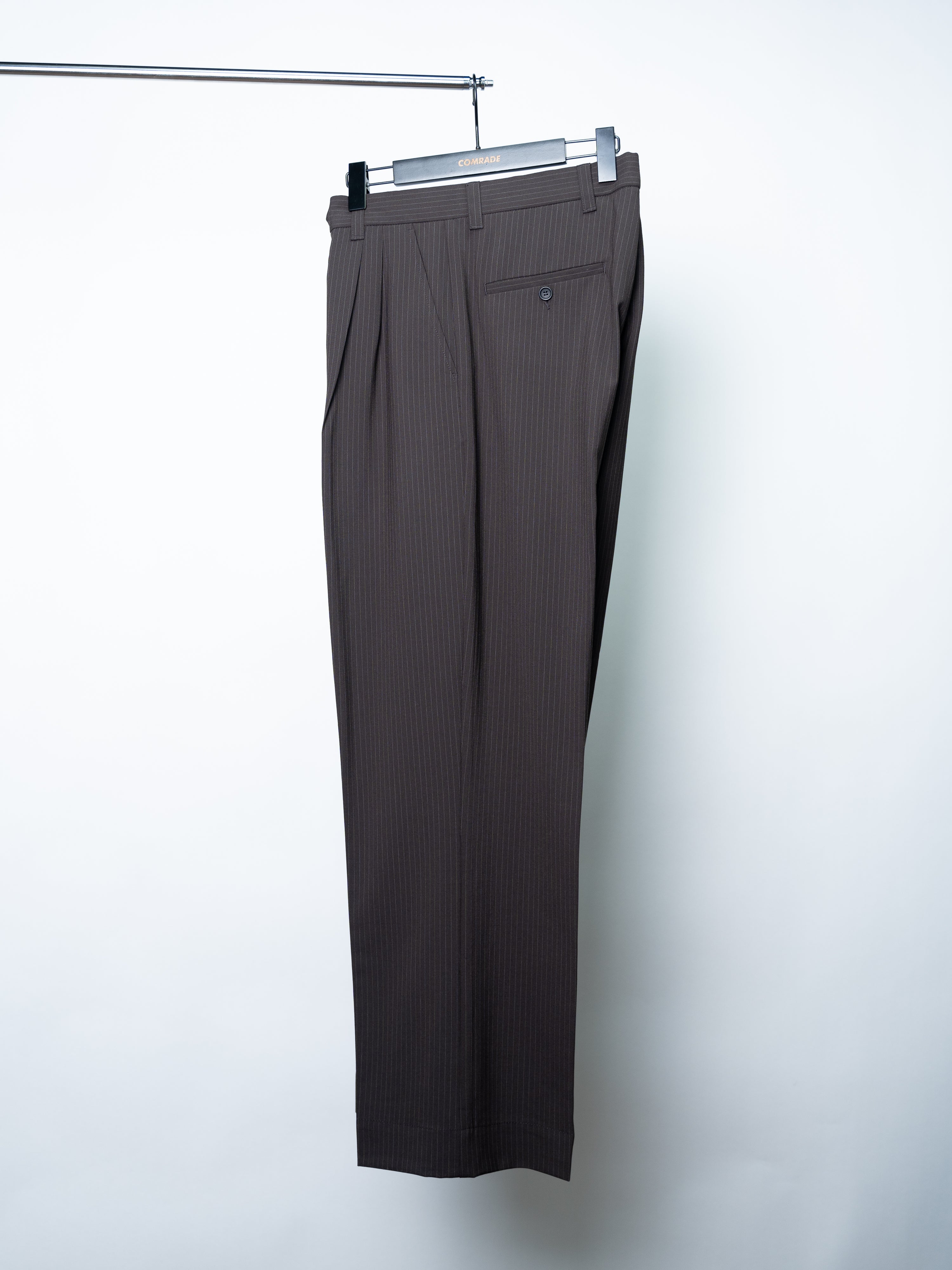 mfpen Classic Trousers (Brown Pinstripe)