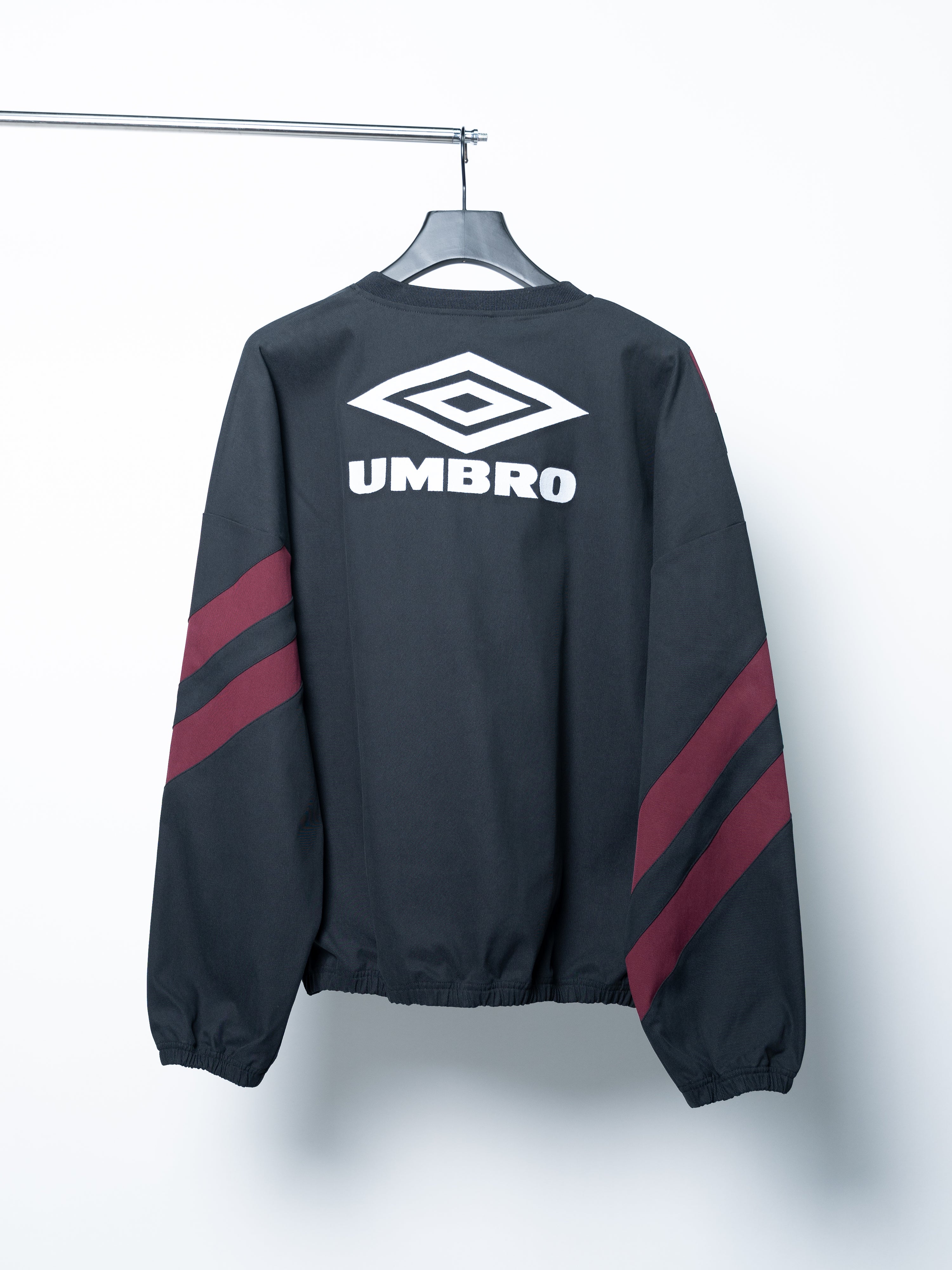 Umbro 1993 Drill Polo Washed Garment (Black/ Burgundy)