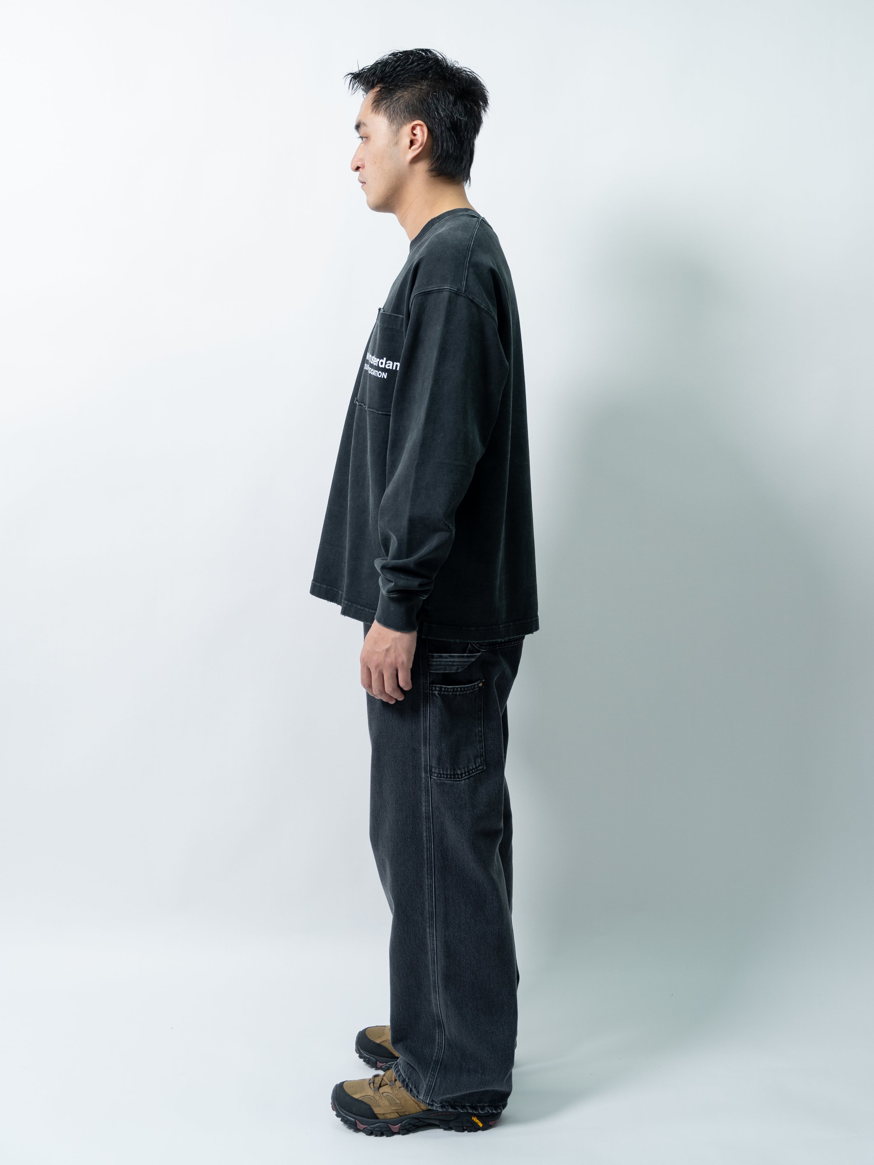 New Amsterdam Surf Association Throw Longsleeve (Washed Black)