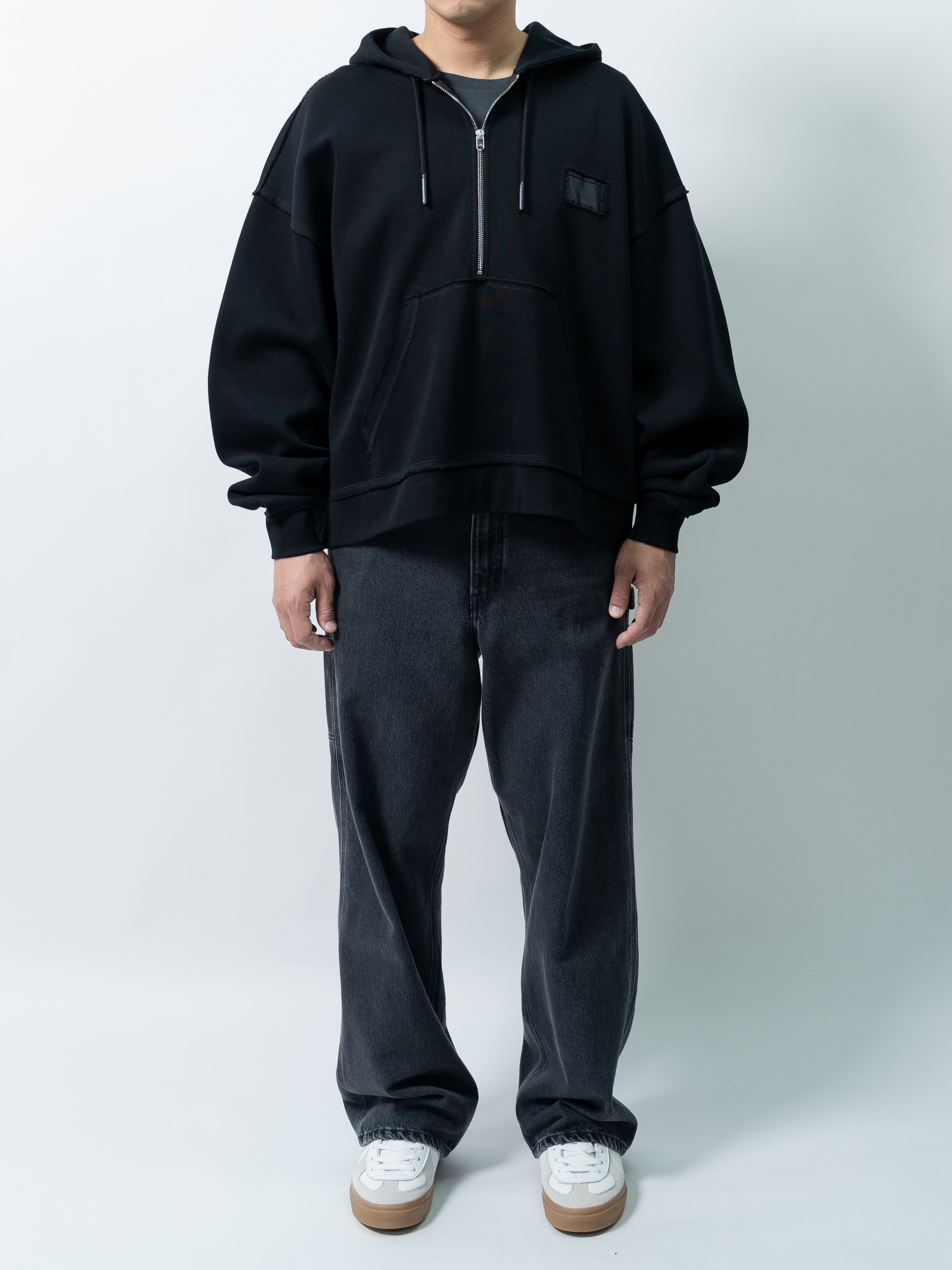 New Amsterdam Surf Association Half Zip Hoodie (Black