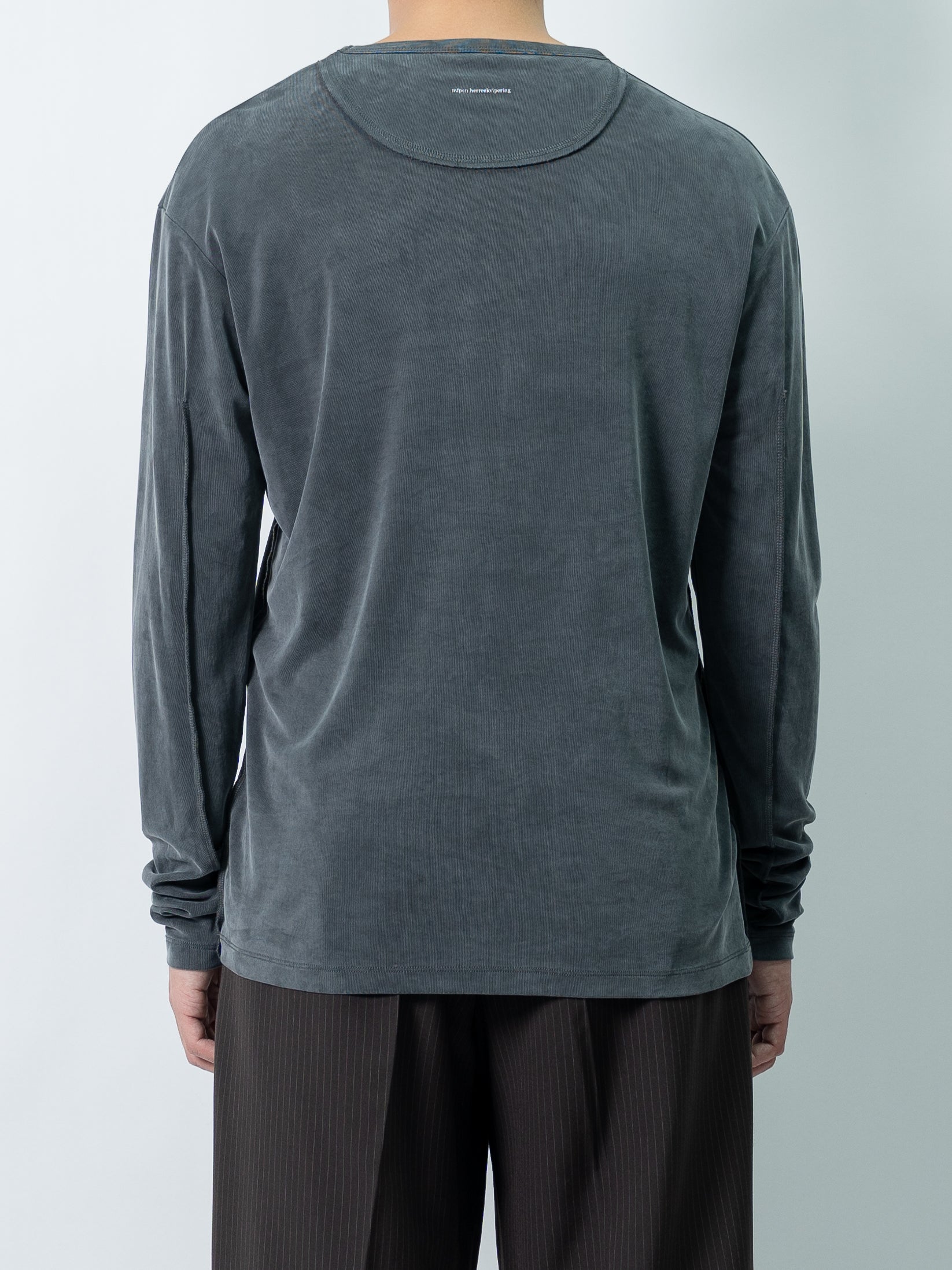 【関税込み】mfpen グレー Tencel LS Tシャツ 242505M213001_1.jpg