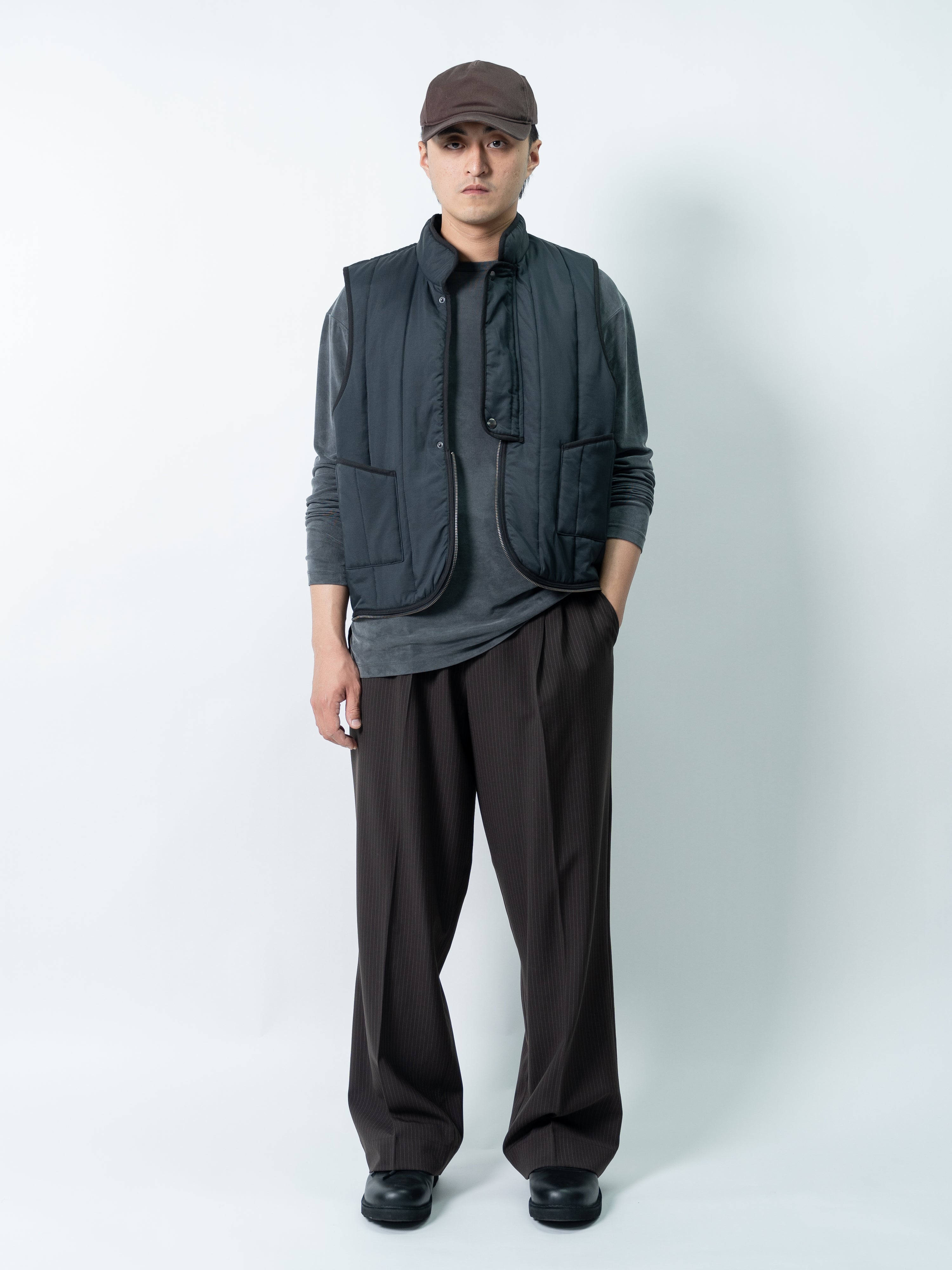 mfpen Classic Trousers (Brown Pinstripe)