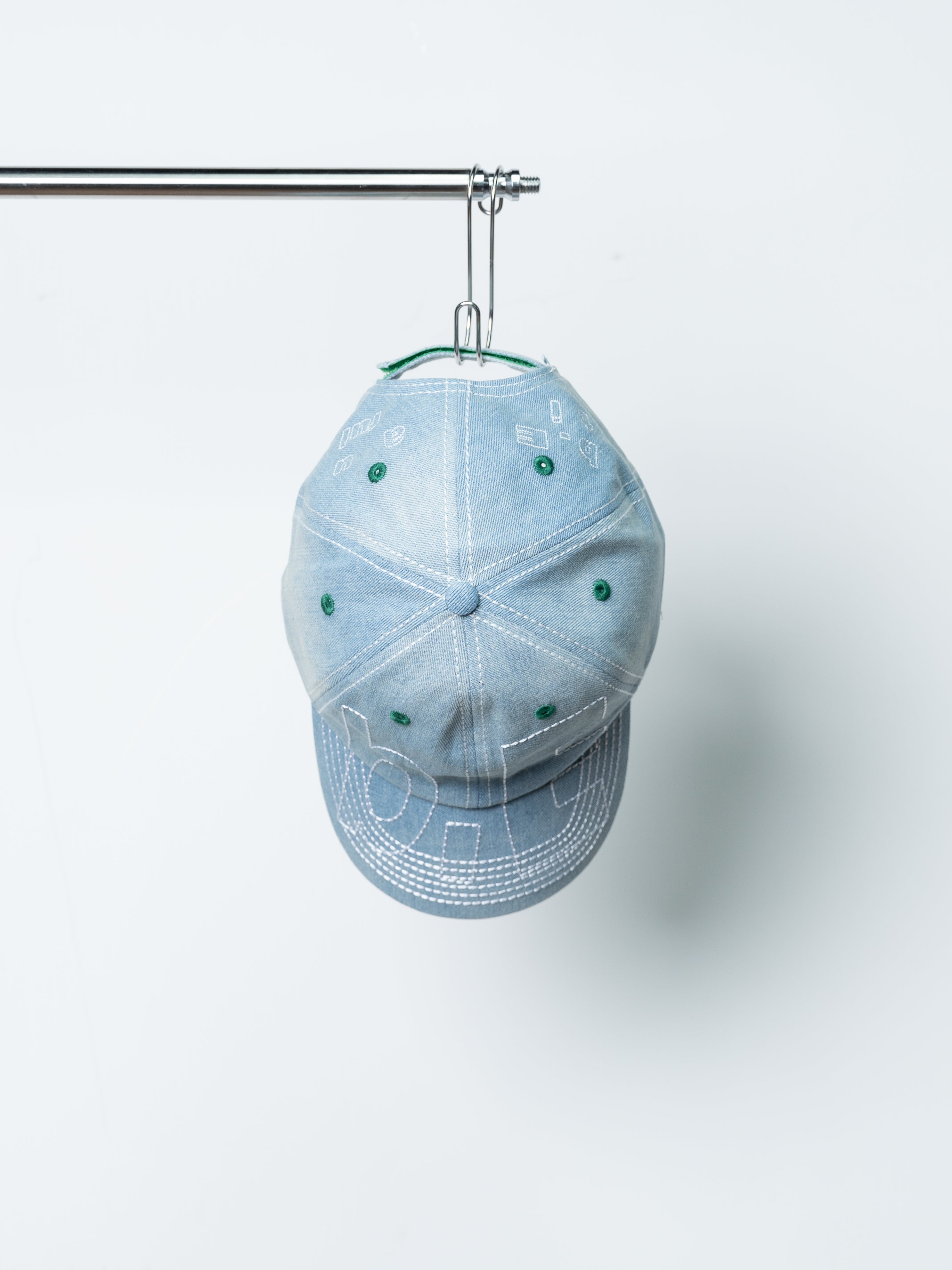 b.Eautiful Vapor 6 Panel Hat (Light Denim / White)