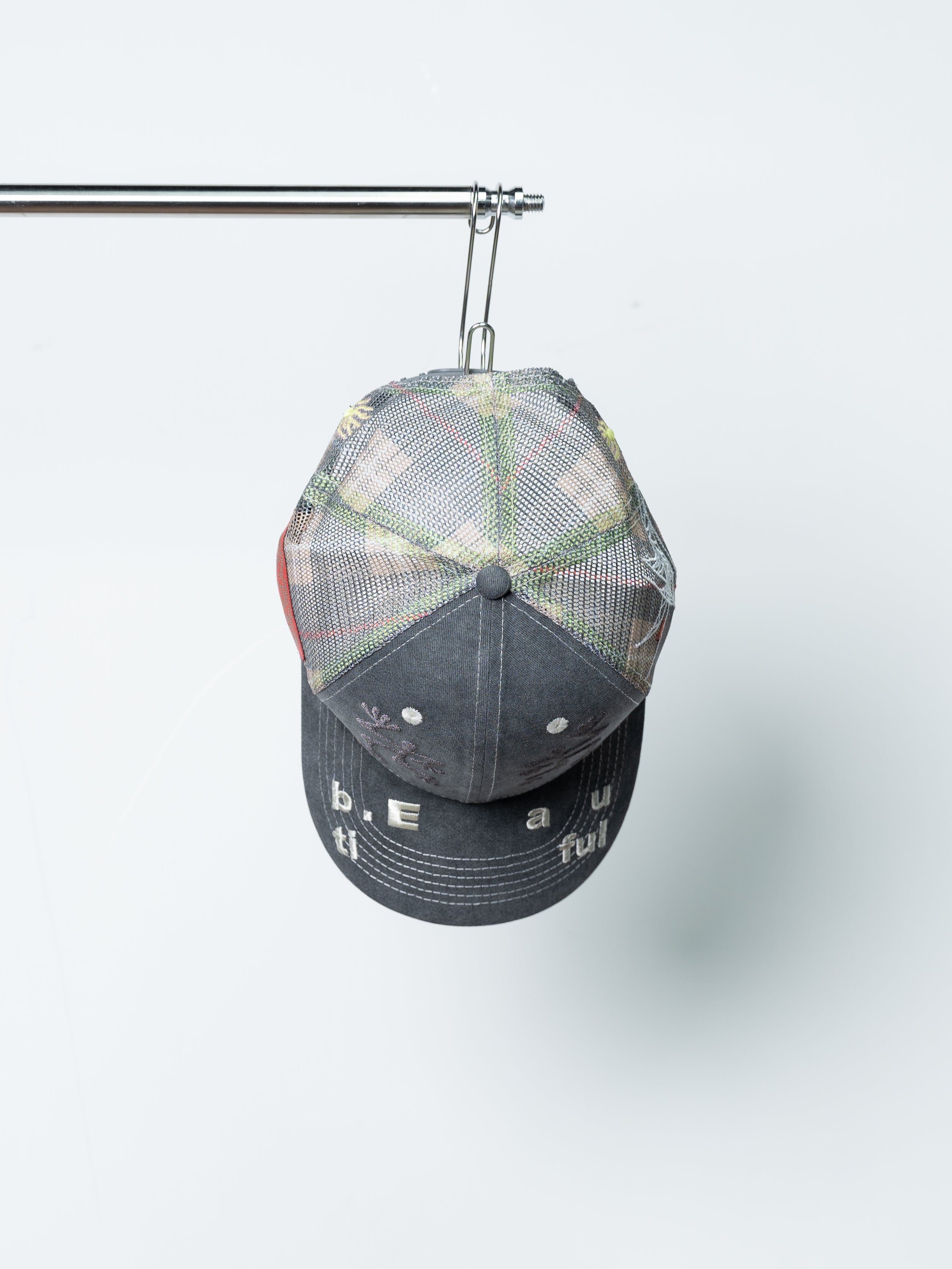 b.Eautiful Biyu Trucker Hat (Off-White / Camo)