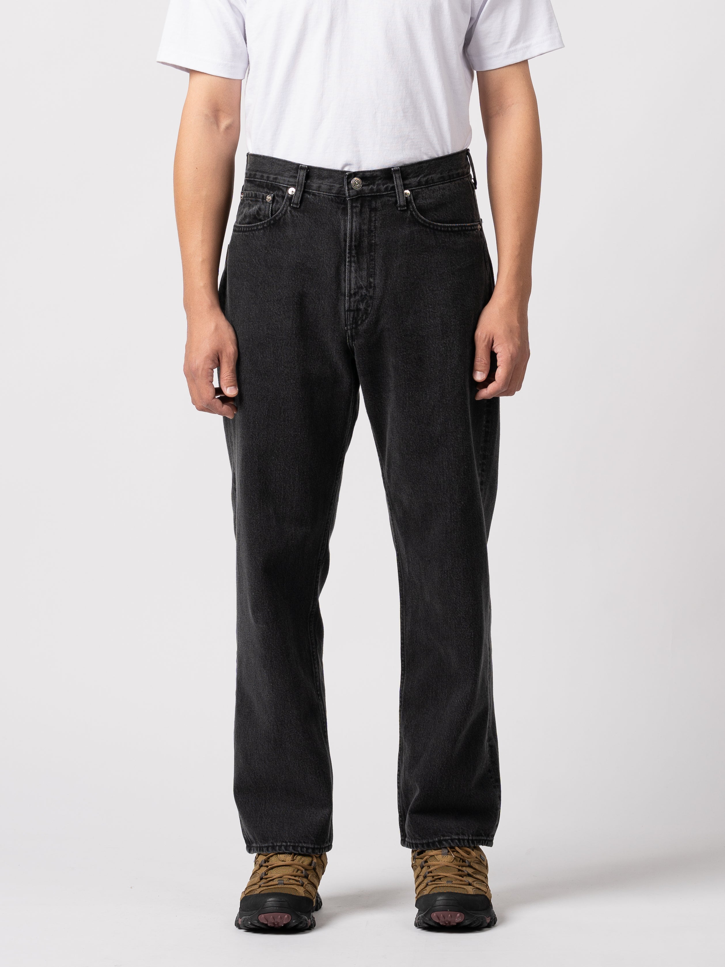 orSlow 101 Dad's Fit Denim Pants (Black Denim Stone)