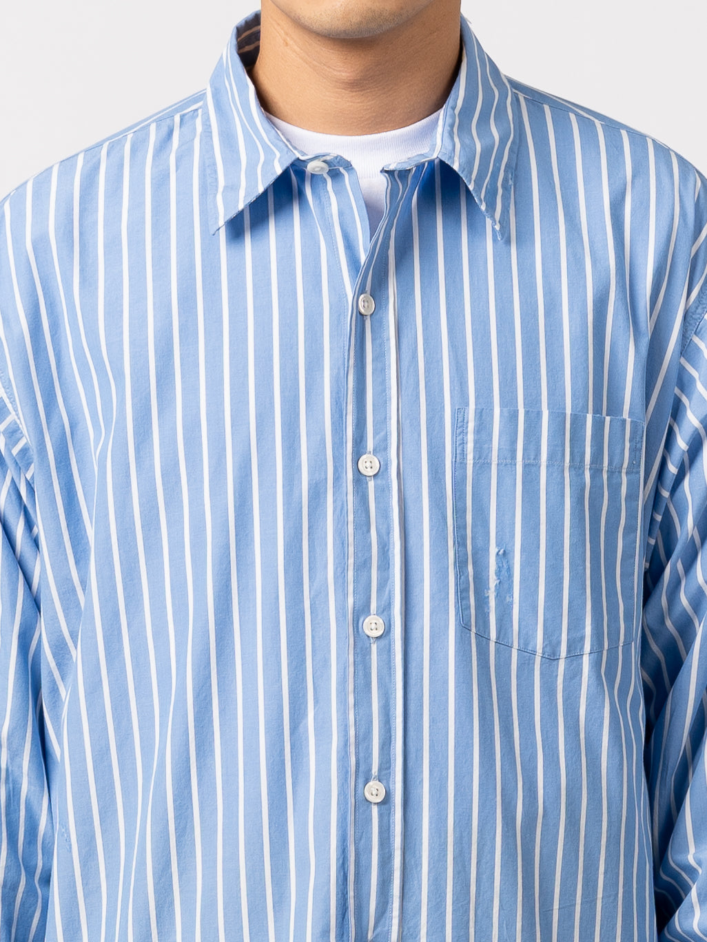 mfpen Destroyed Executive Shirt (Blue Stripe)