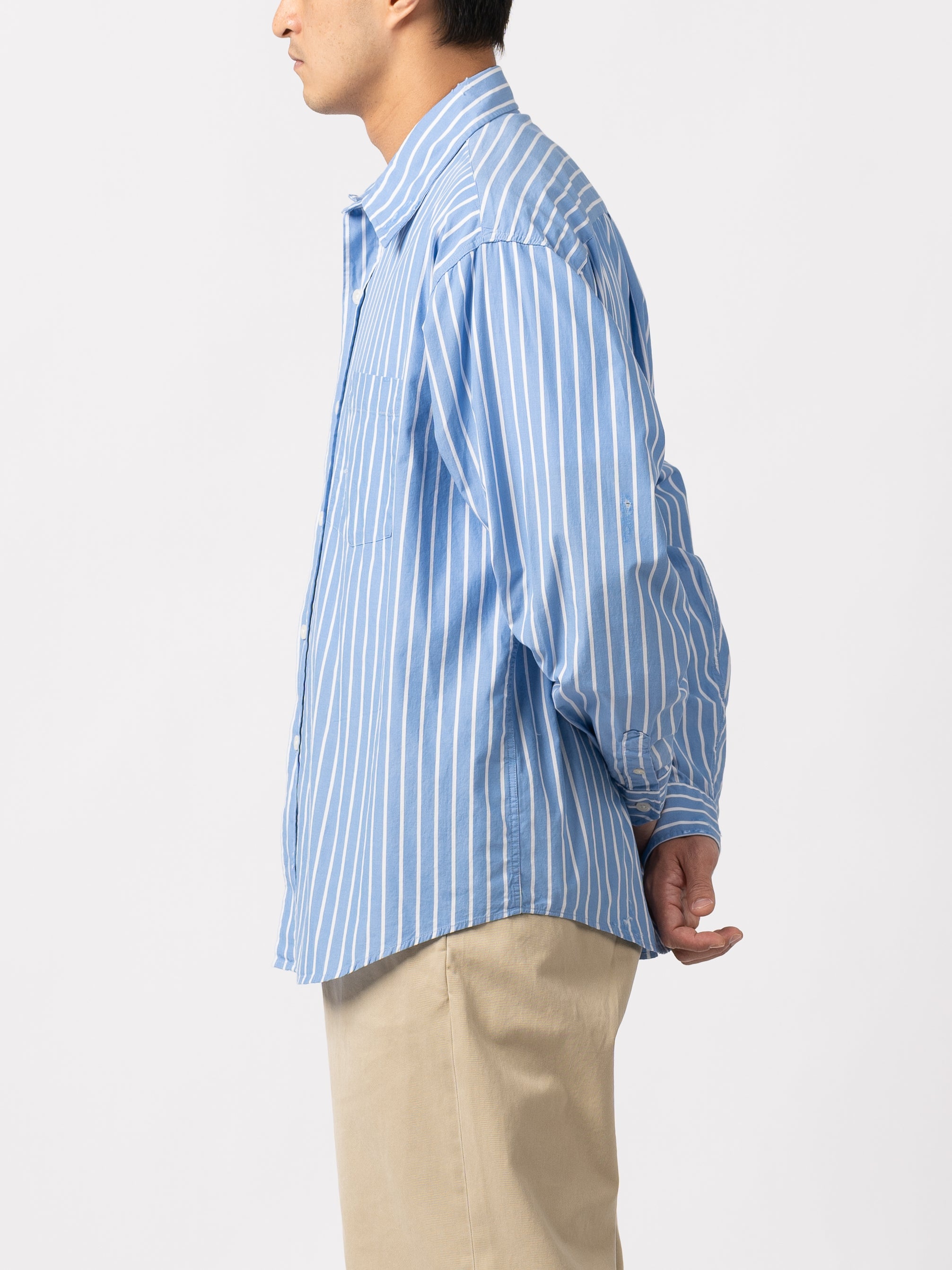 mfpen Destroyed Executive Shirt (Blue Stripe)