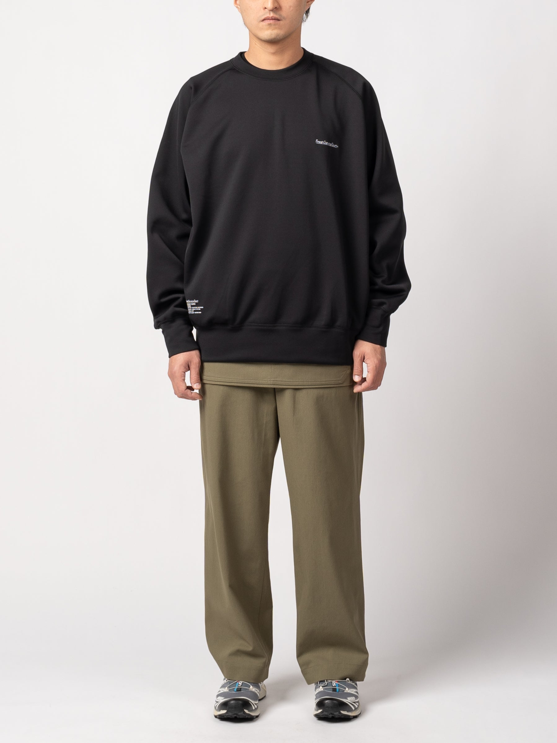 FreshService Sport Cordura Fleece Crew Neck (Black)