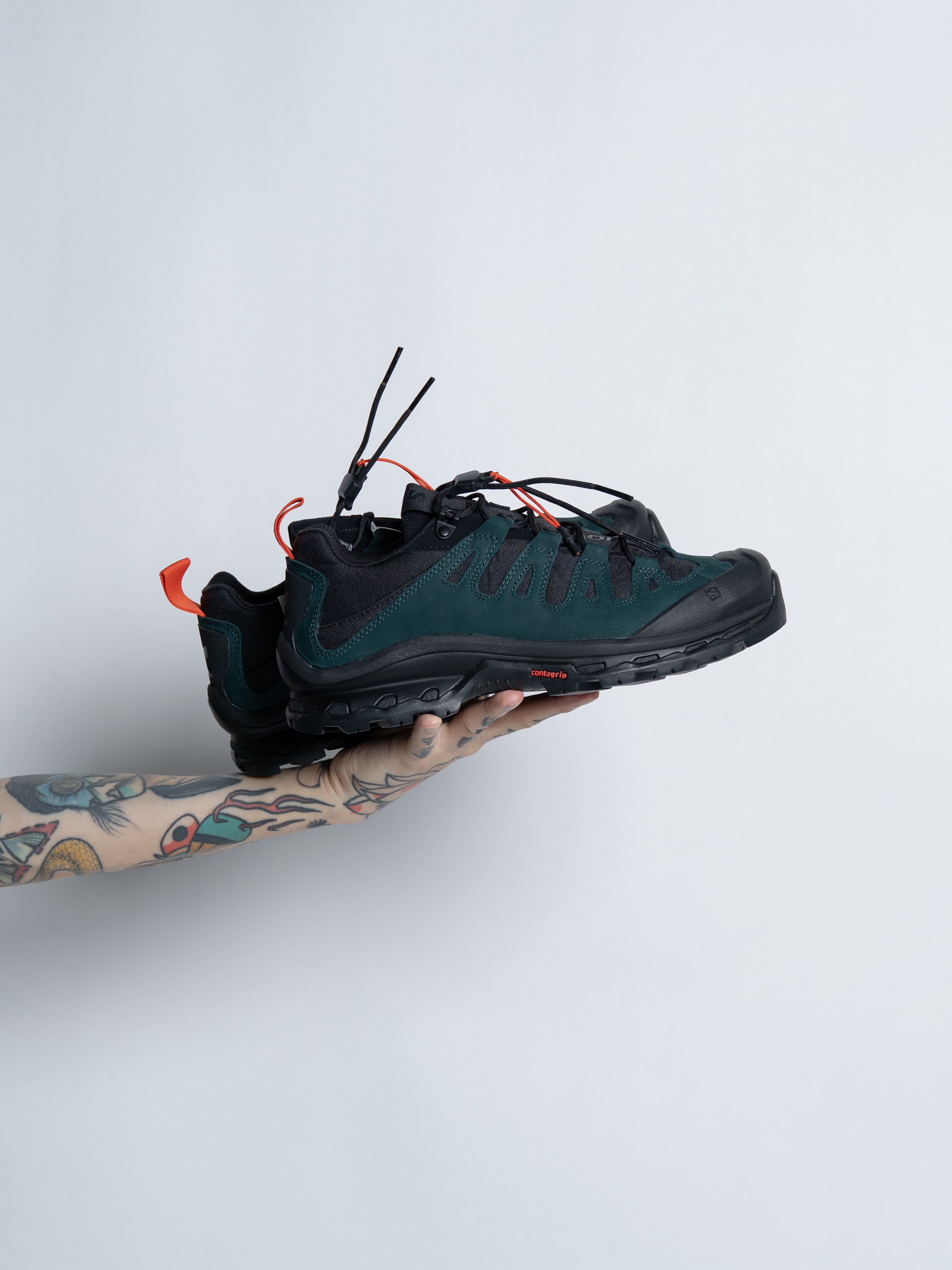 GR10K x Salomon Quest Low 2 (Black/ Ponderosa Pine/ Scarlet)