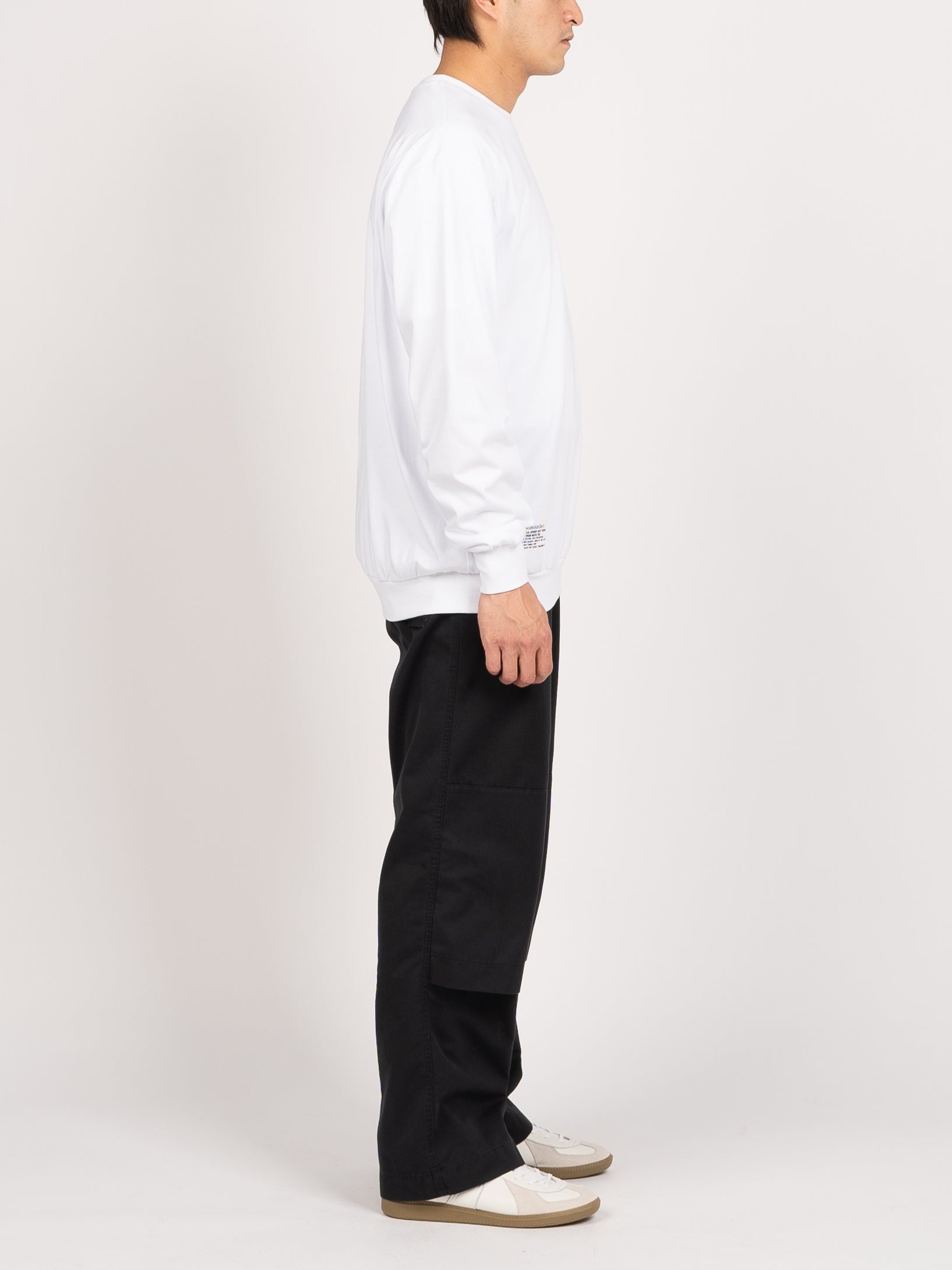 FreshService Sport Double Jersey Dry Tech L/S Crew Neck Tee (White)