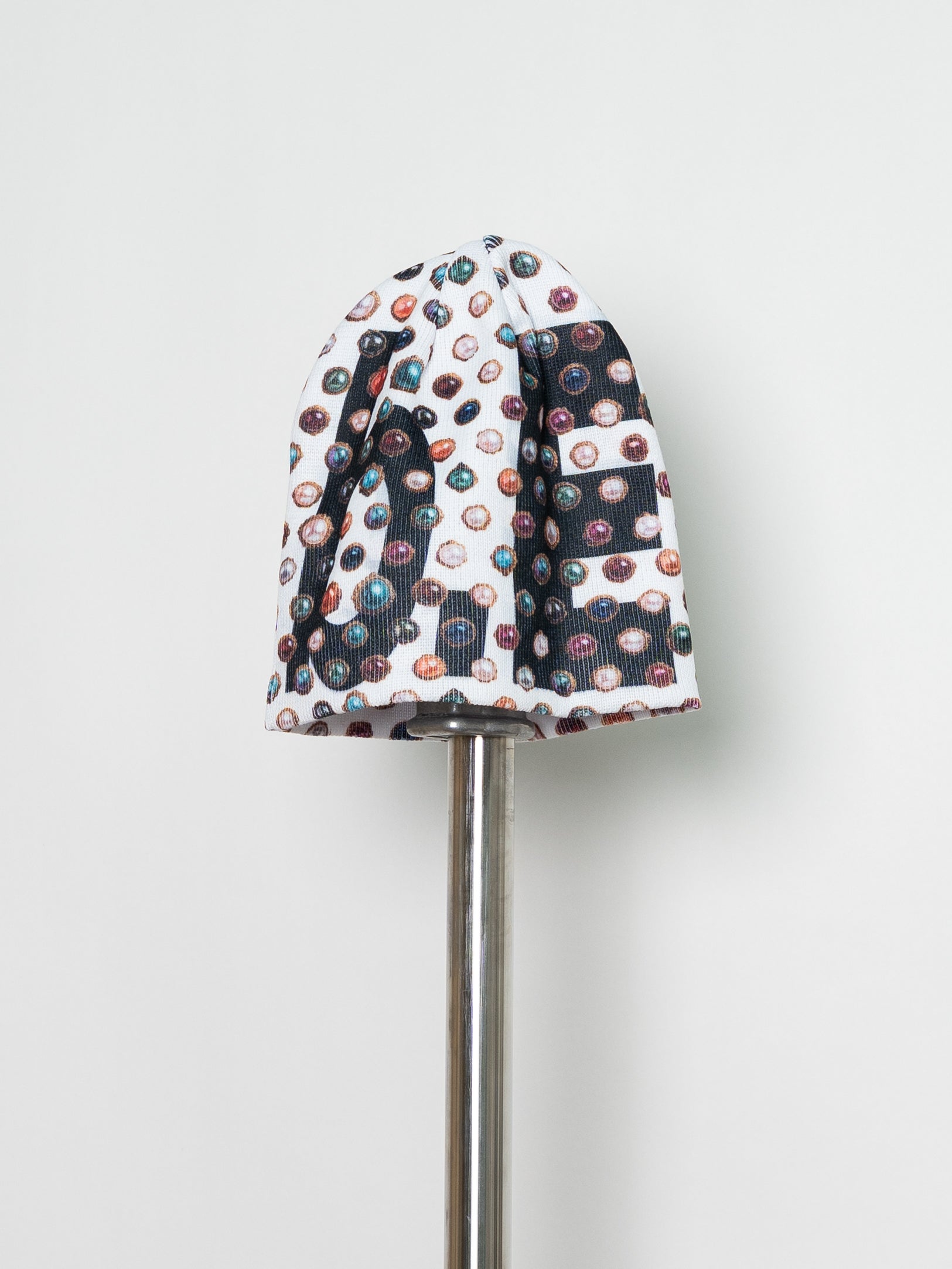 b.Eautiful Jewel Beanie (White / Black)