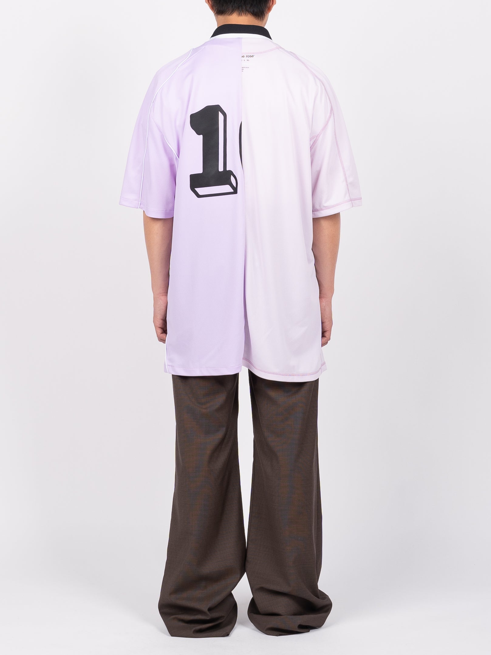 Martine Rose Half and Half Football Top (Lilac)