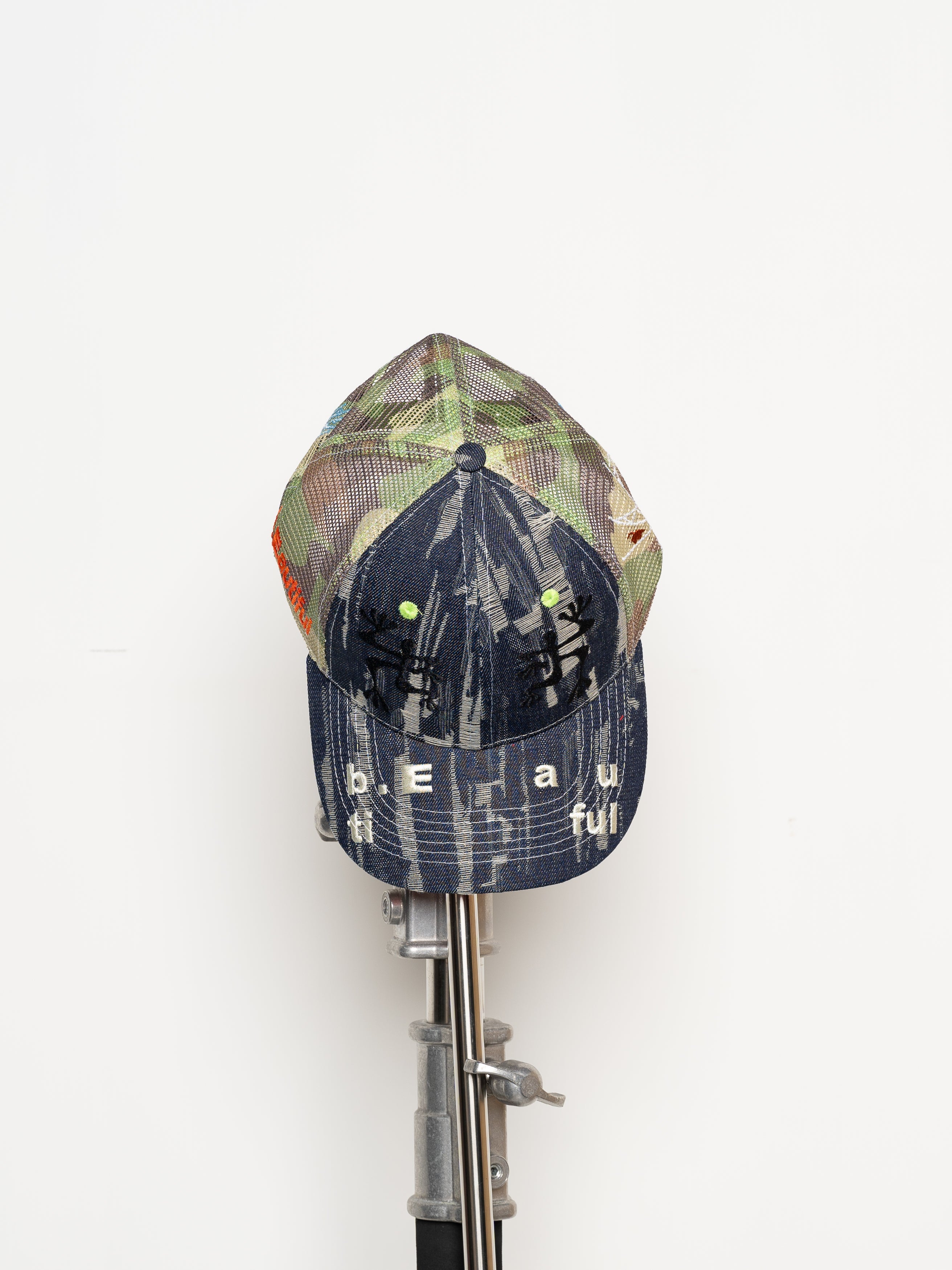 b.Eautiful Biyu Trucker Hat (Black/ Camo)