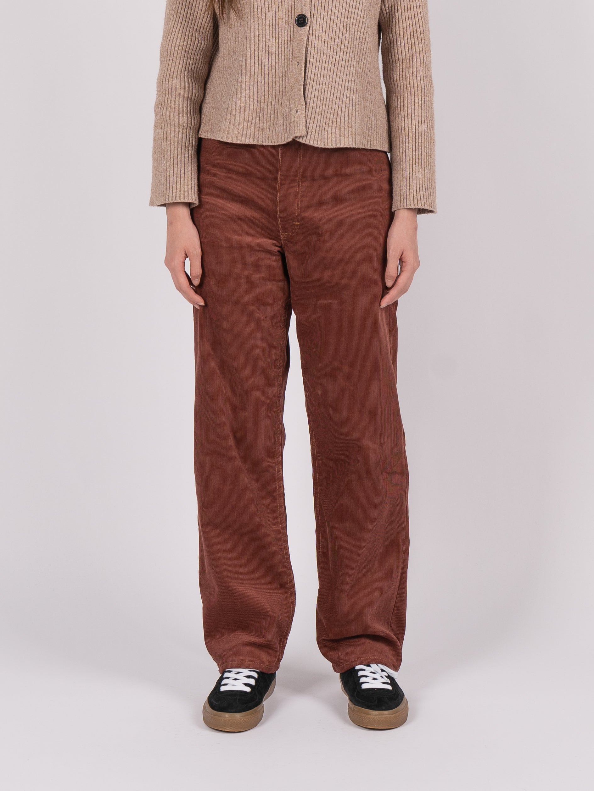 orSlow High Waist Corduroy Pants (Wine)