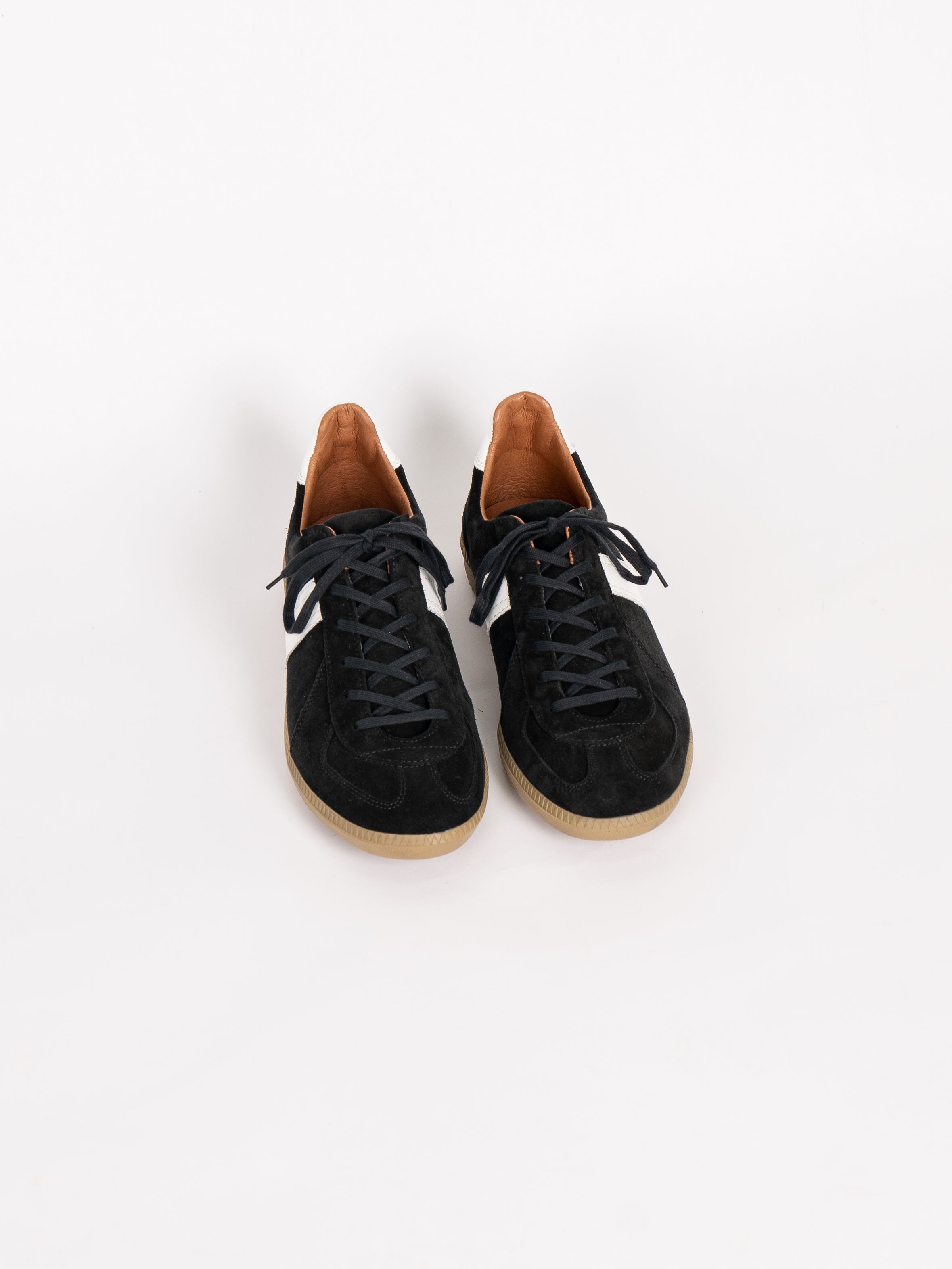 Reproduction of found German Military Trainer 1700S (Black Suede/ White)