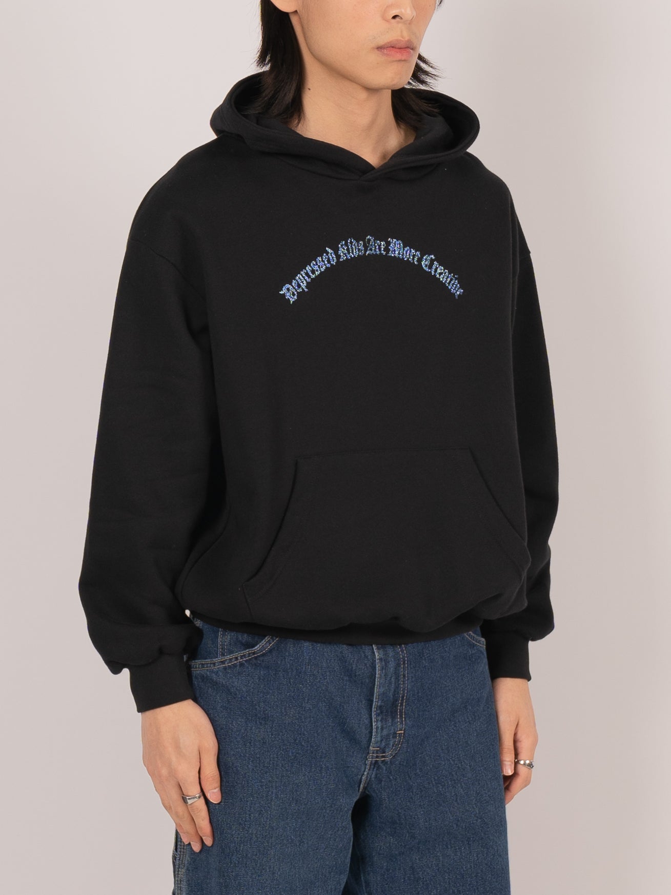 Human Society Depressed Kids Hoodie(黑色)