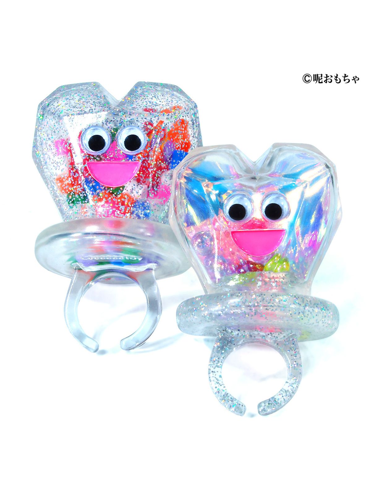 Loveeeeee Candy Rings 2025 - Forever Love - Clear Glitter