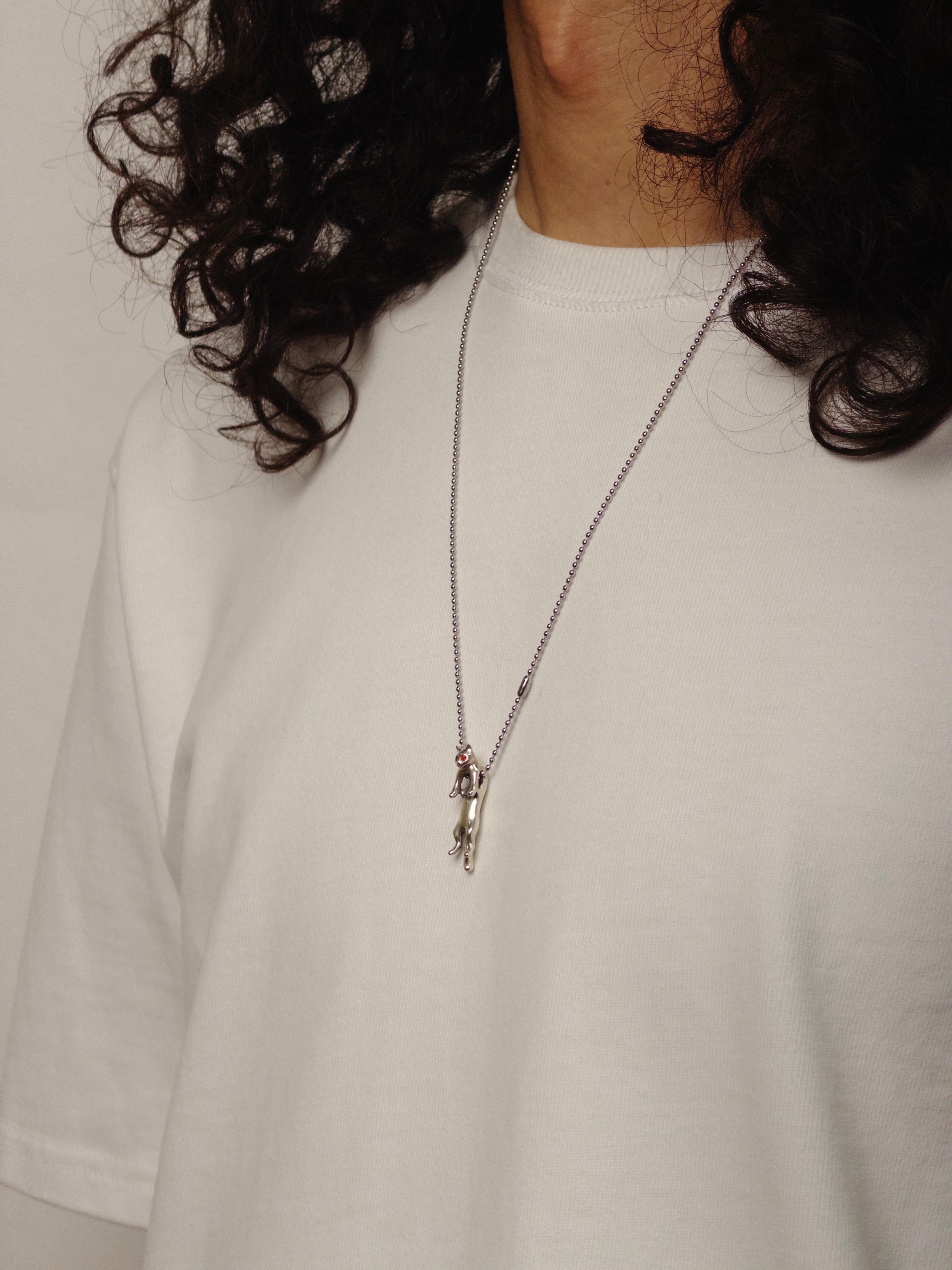 Big Black Maria BBM Chibi Cat Pendant Amethyst