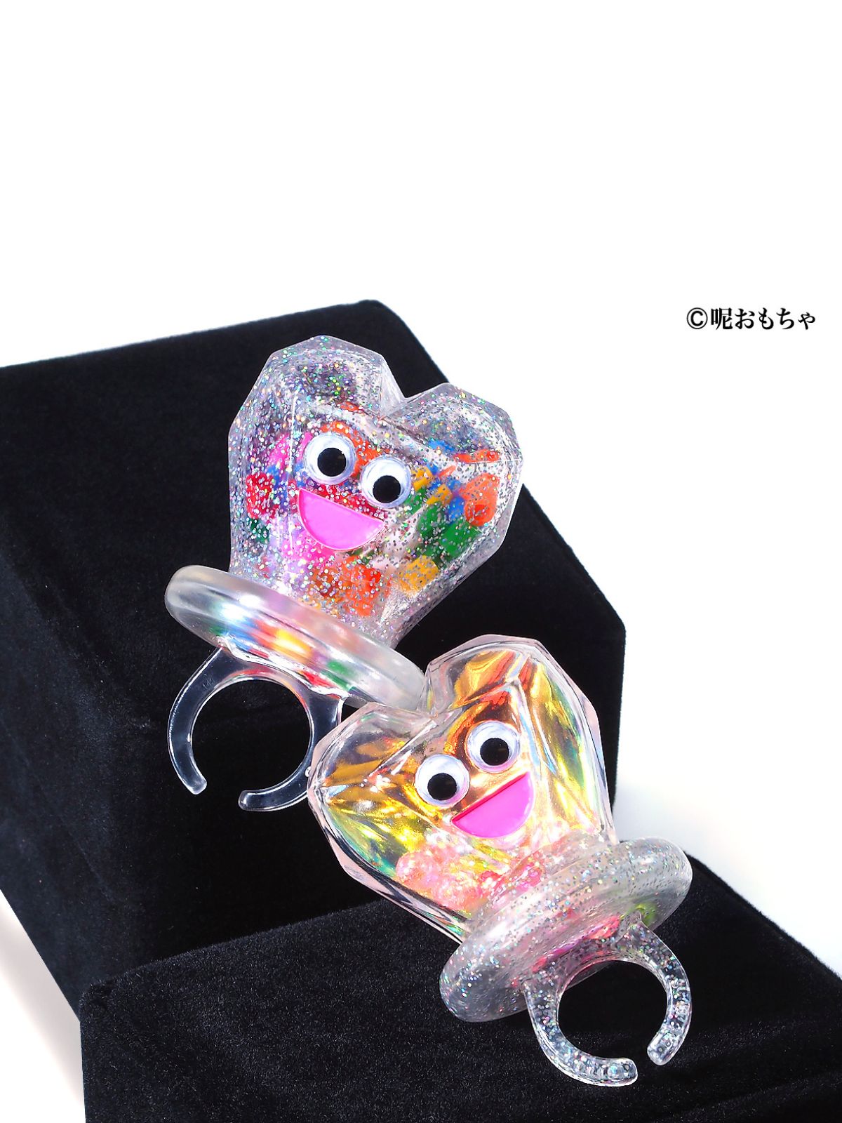 Loveeeeee Candy Rings 2025 - Forever Love - Clear Glitter