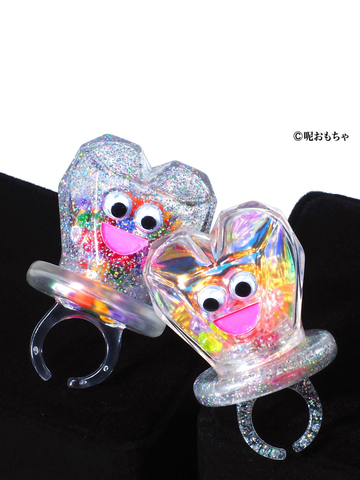 Loveeeeee Candy Rings 2025 - Forever Love - Clear Glitter