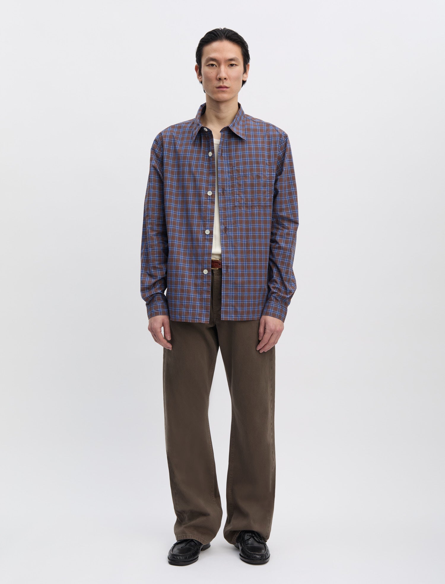 Another Aspect ANOTHER Shirt 4.0 (Brown & Blue Check)