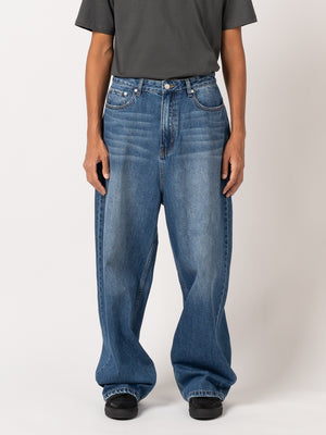 
                
                    Load image into Gallery viewer, CODA Indigo Washed Distressed Extended Cut Luft Jeans (Indigo Washed)
                
            