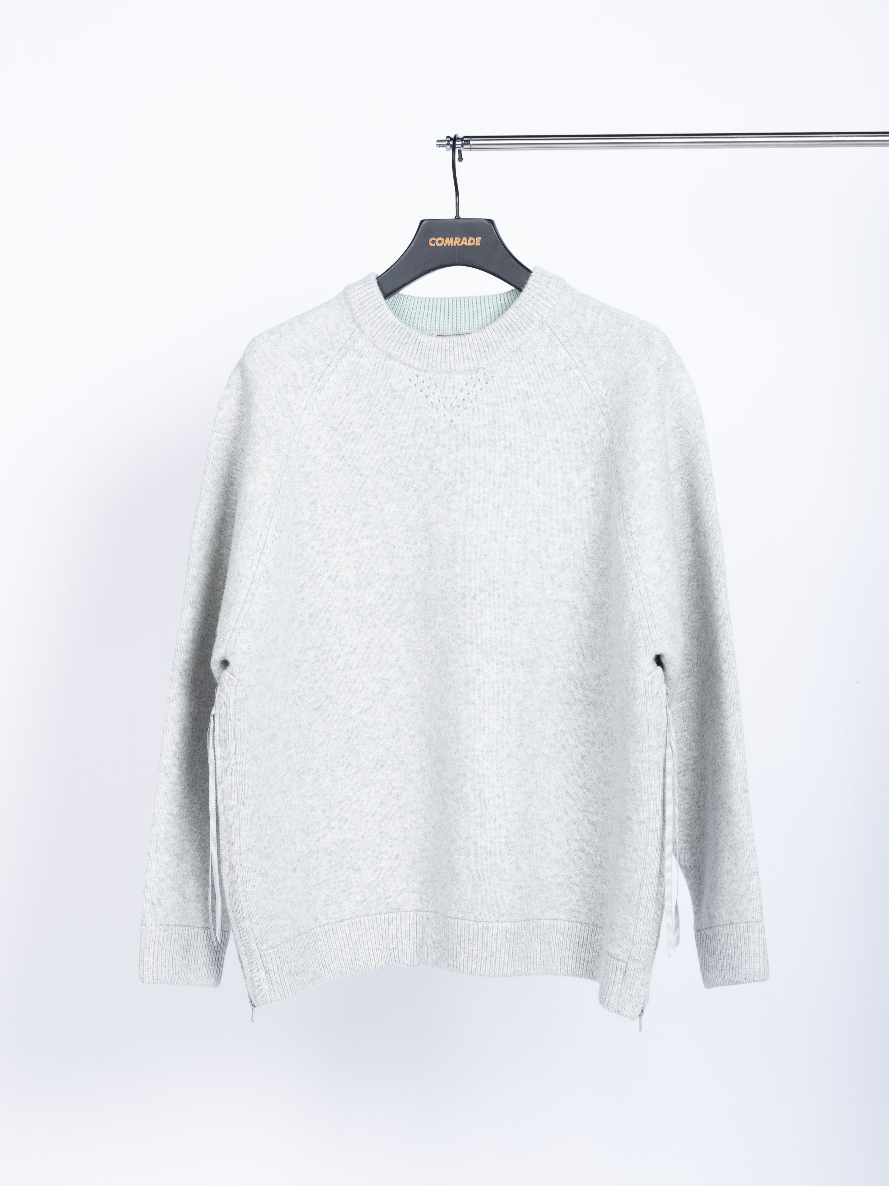 is-ness Ventilation Knitted Crew (Gray)