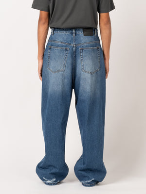 
                
                    Load image into Gallery viewer, CODA Indigo Washed Distressed Extended Cut Luft Jeans (Indigo Washed)
                
            