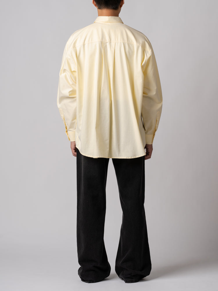 
                
                    Load image into Gallery viewer, CONICHIWA bonjour Big Nerd Oxford Shirts (Lemon)
                
            
