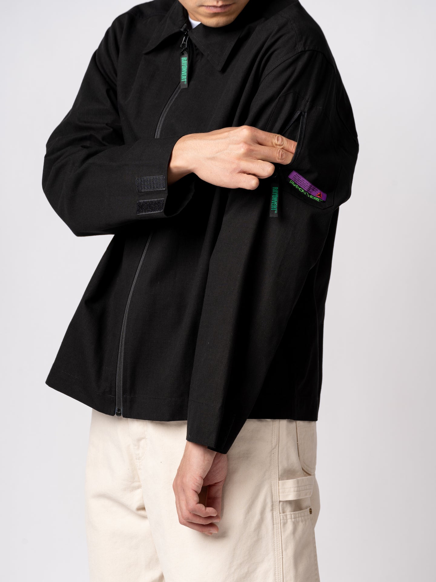 RAYON VERT Guido L/S Shirt (Black)