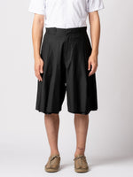 CODA Wide Pleated Cut Out Shorts (Black)