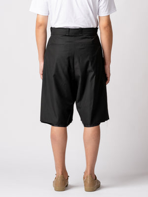 CODA Wide Pleated Cut Out Shorts (Black)