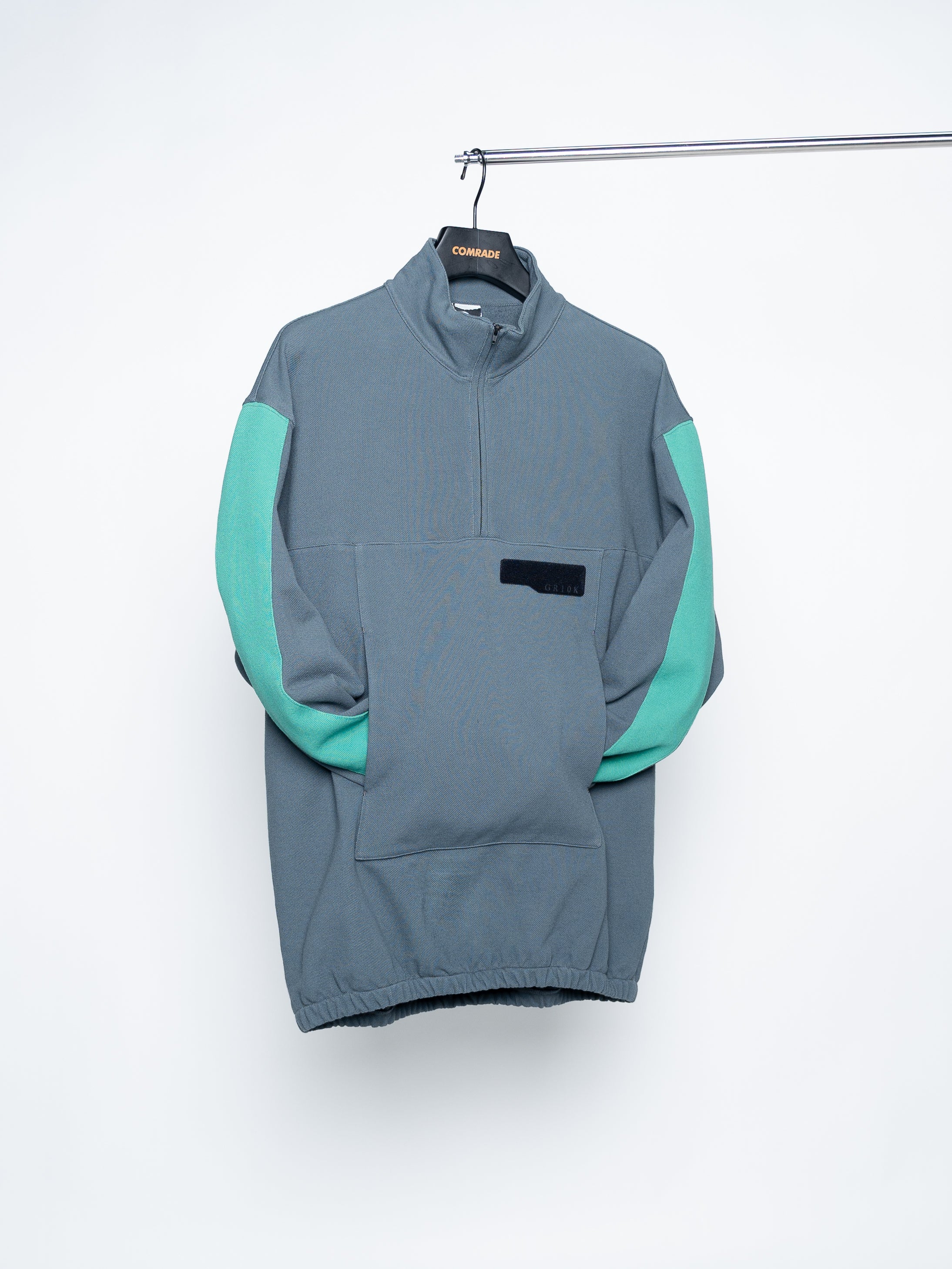 GR10K Piquet Stripe Half Zip (Convoy Gray)