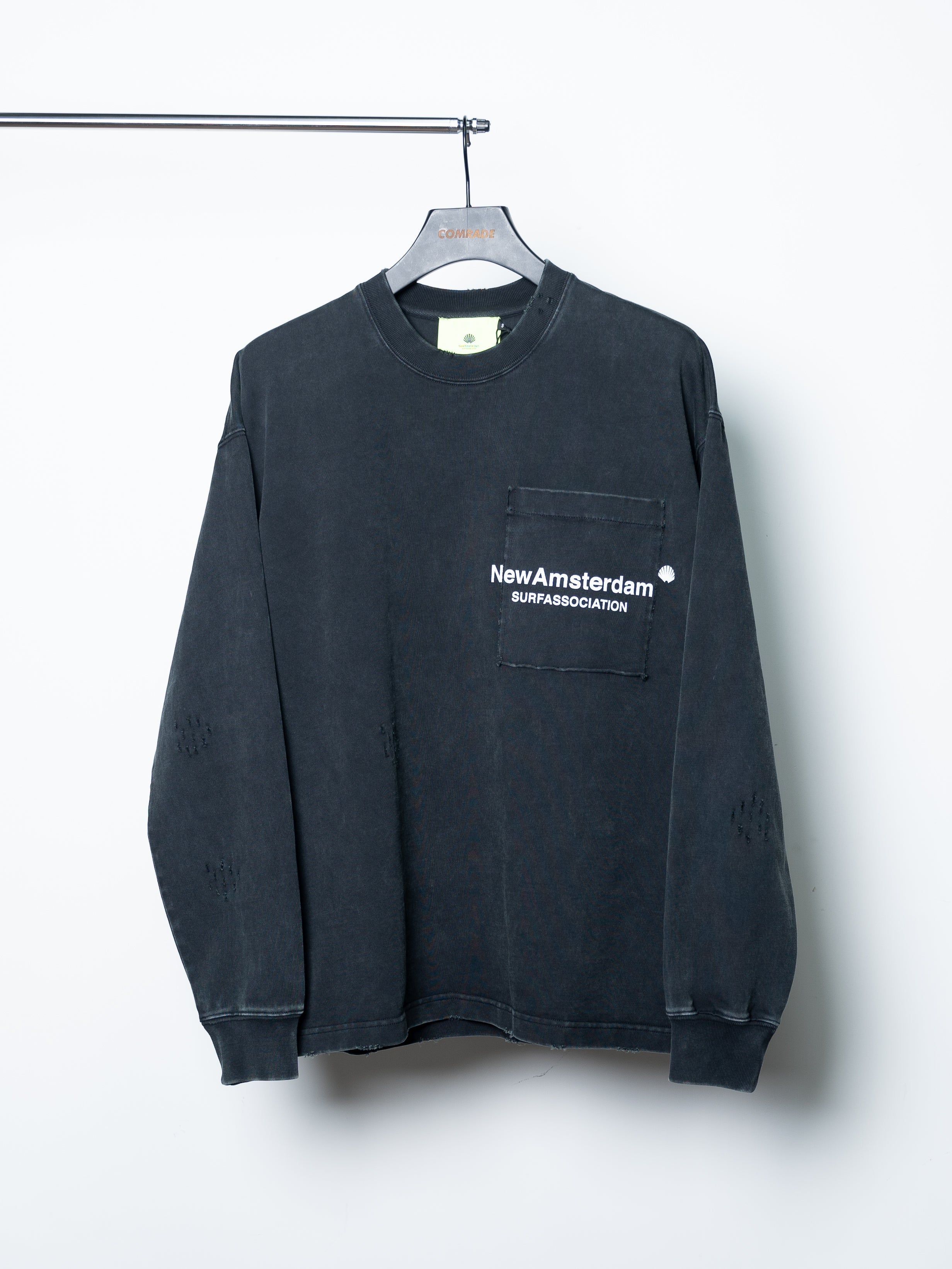 New Amsterdam Surf Association Throw Longsleeve (Washed Black)