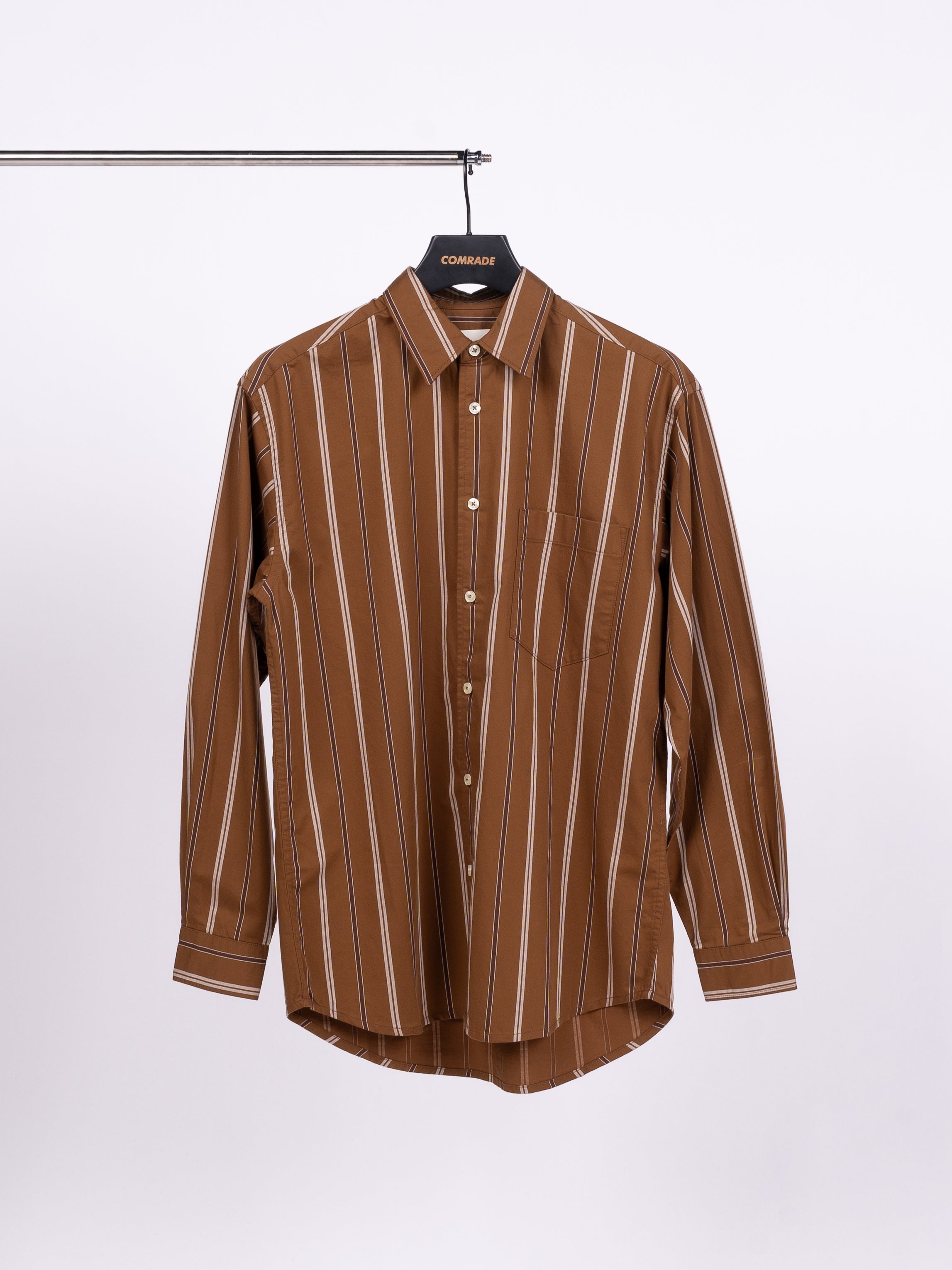 LITE YEAR Classic Pocket L/S Shirt (Mocha/Mocha Stripe)