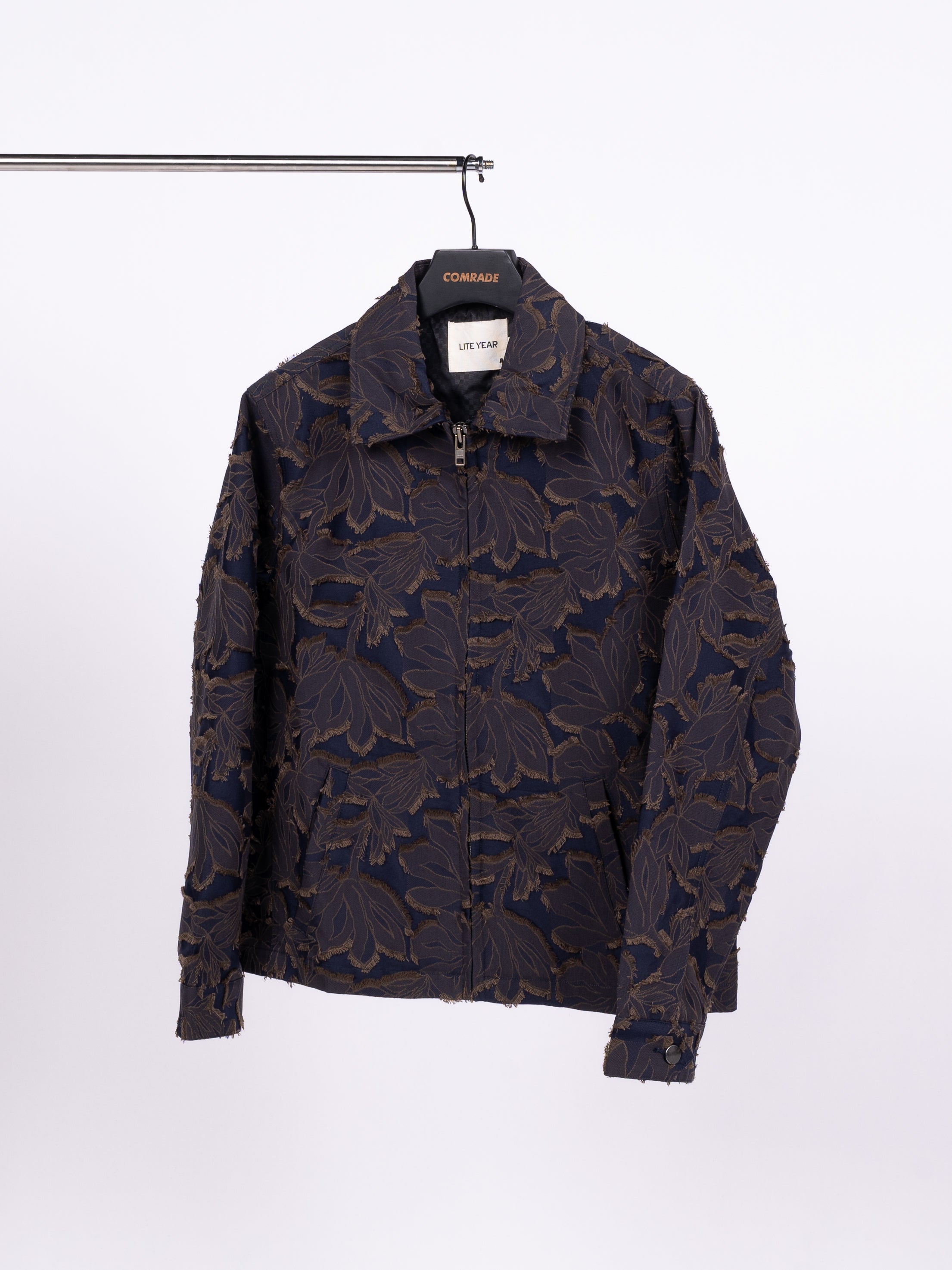 LITE YEAR Eisenhower Jacket (Navy W/ Floral)