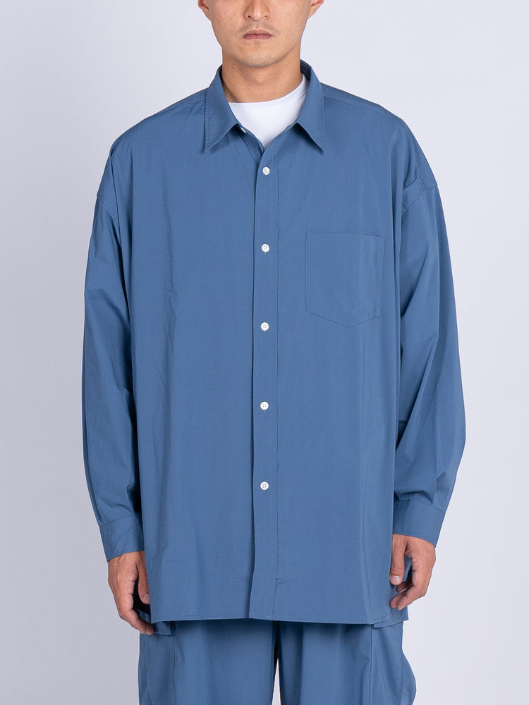 
                
                    Load image into Gallery viewer, FreshService Micro Typewriter Corporate L/S Regular Collar Shirt (Blue)
                
            
