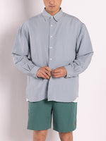 CONICHIWA bonjour Big Nerd Linen Shirts (Sky Blue)