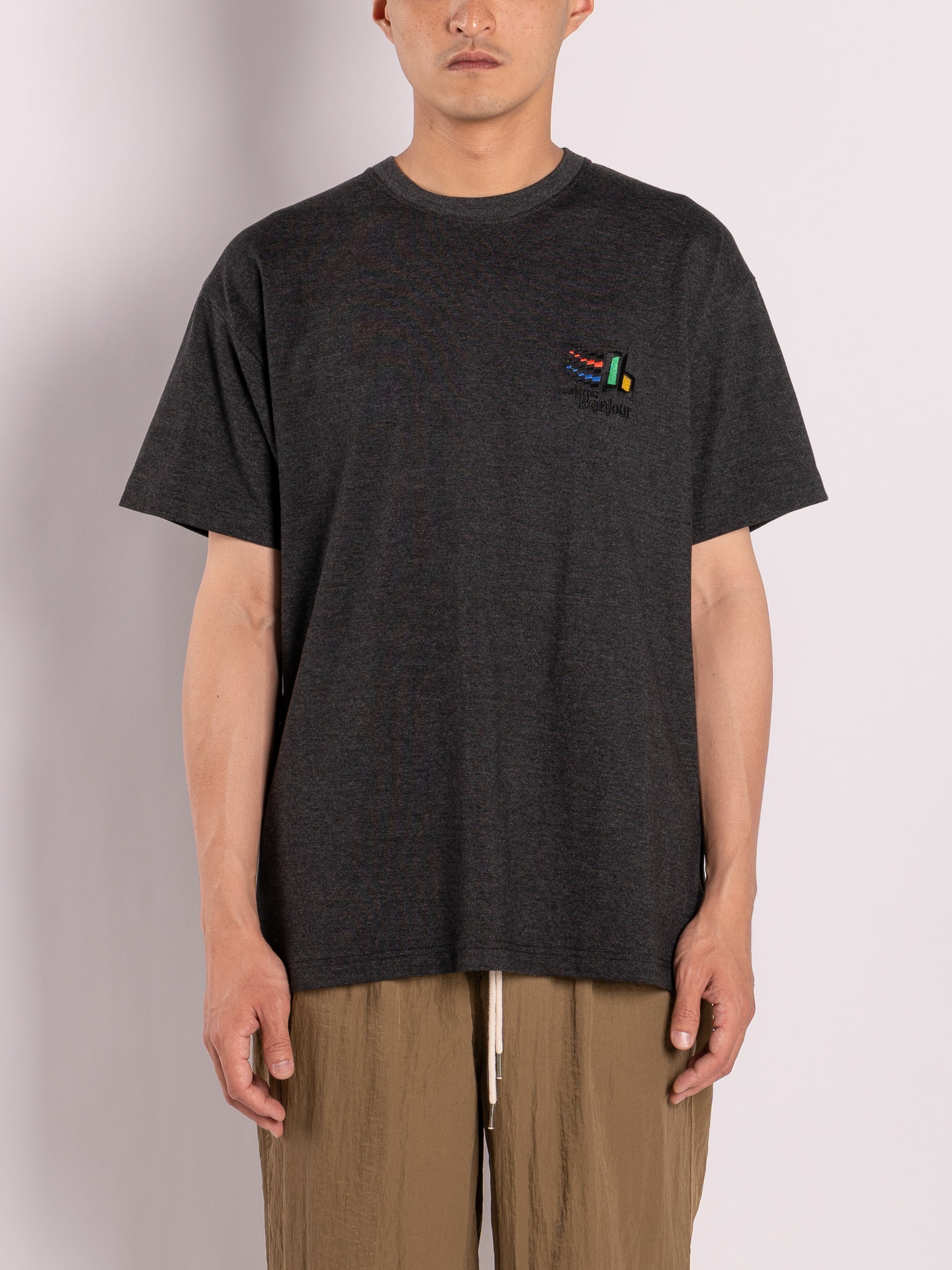 CONICHIWA bonjour Cb Logo Tee (Black Melange)