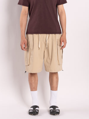 CONICHIWA bonjour Wide Cargo Shorts (Beige)