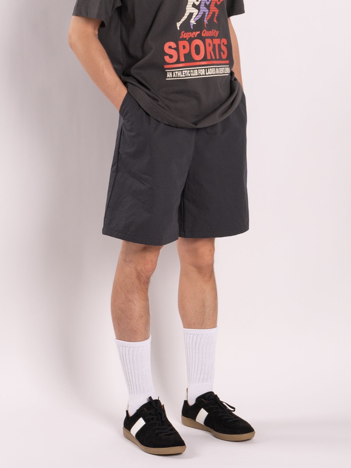 CONICHIWA bonjour Cb Logo Shorts (Smoke)