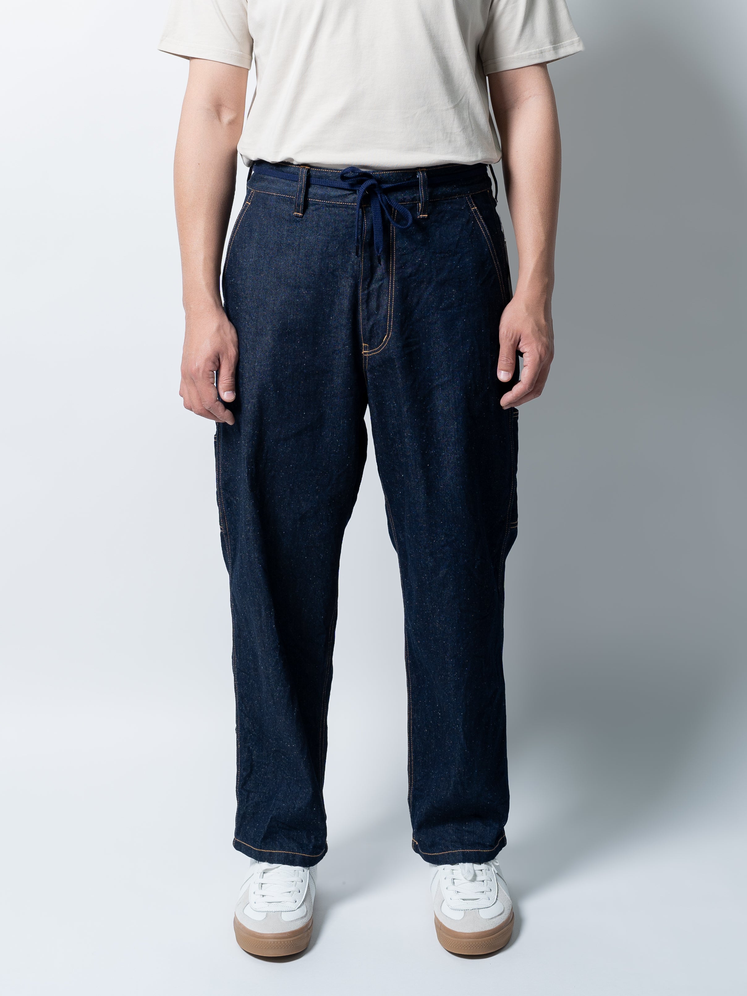 is-ness Silk Denim Painter Pants (Indigo)