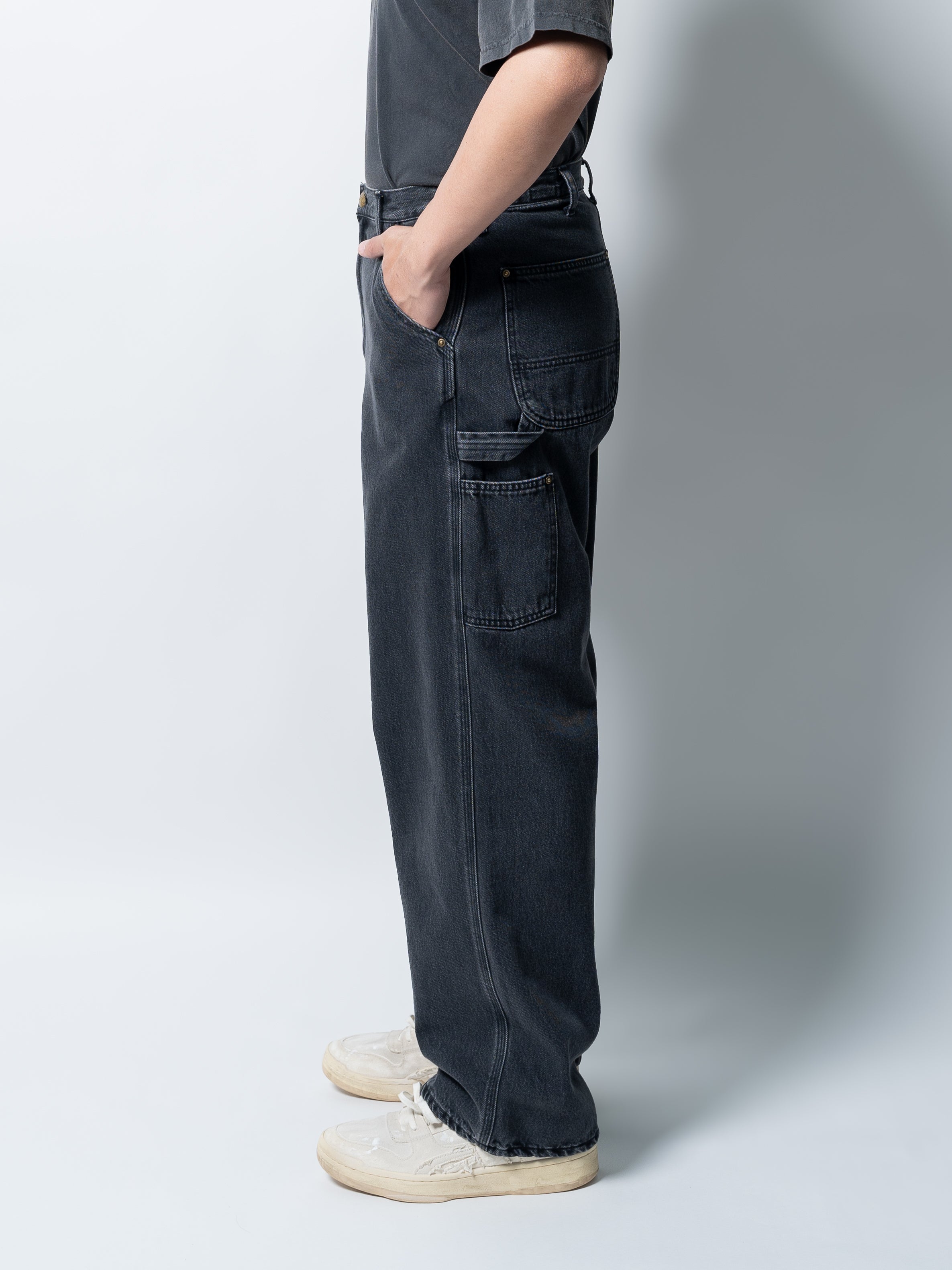 orSlow Dad's Fit Painter Pants (Black Denim Stone)