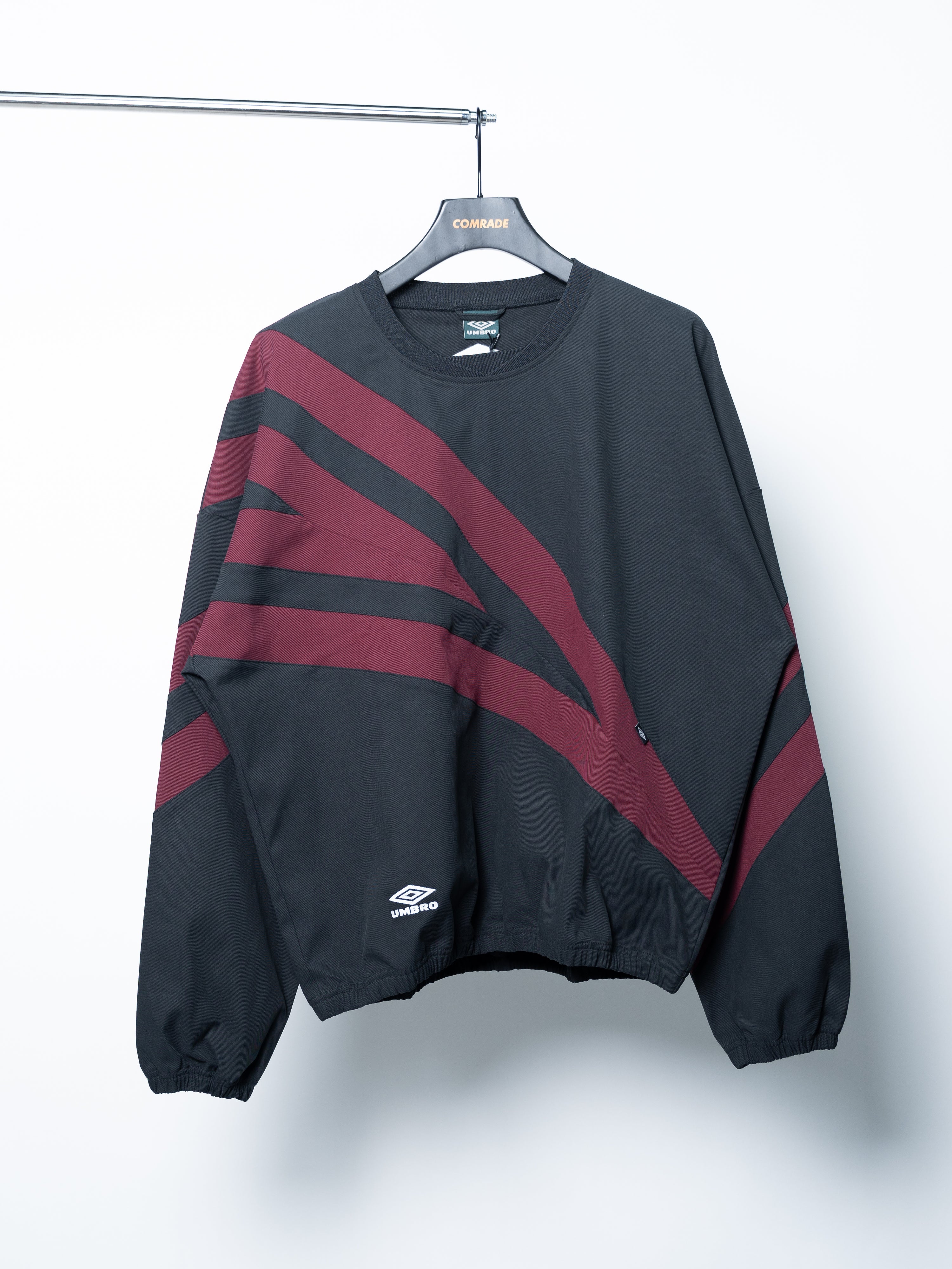 Umbro 1993 Drill Polo Washed Garment (Black/ Burgundy)