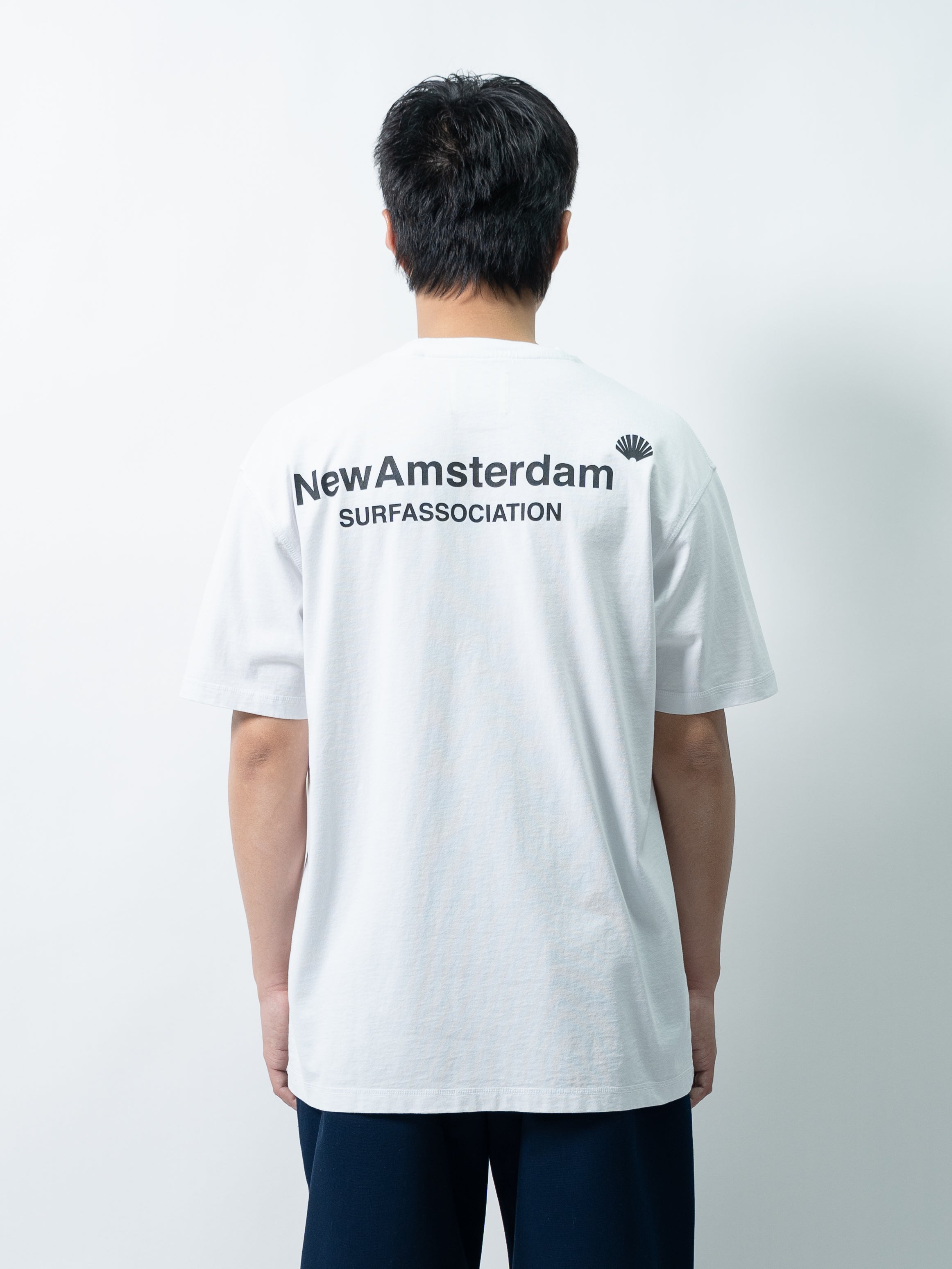 New Amsterdam Surf Association Logo Tee (White/Black)