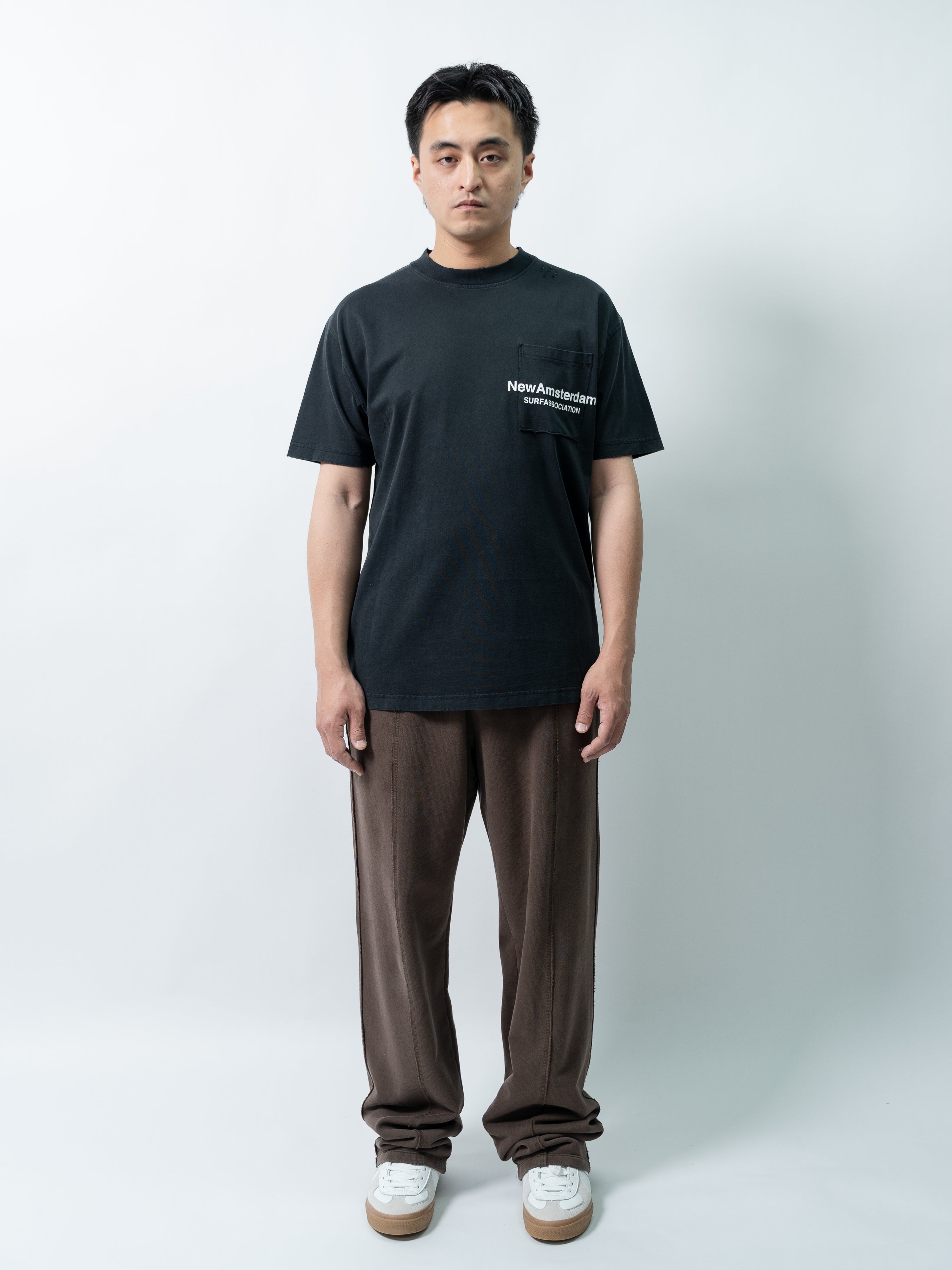 New Amsterdam Surf Association Throw Pocket Tee (Washed Black)