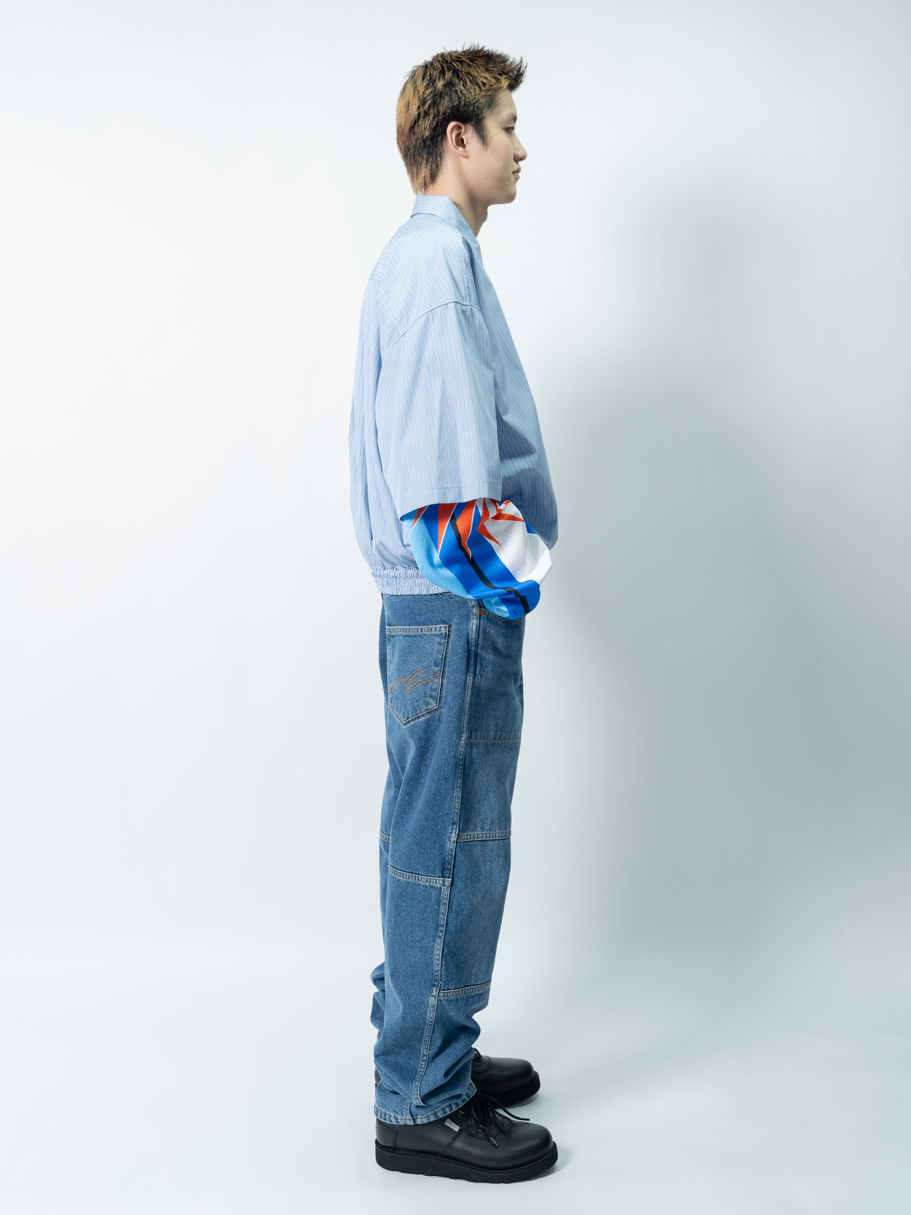 Martine Rose Shockcord Shirt (Blue/ White) | COMRADE – COMRADE